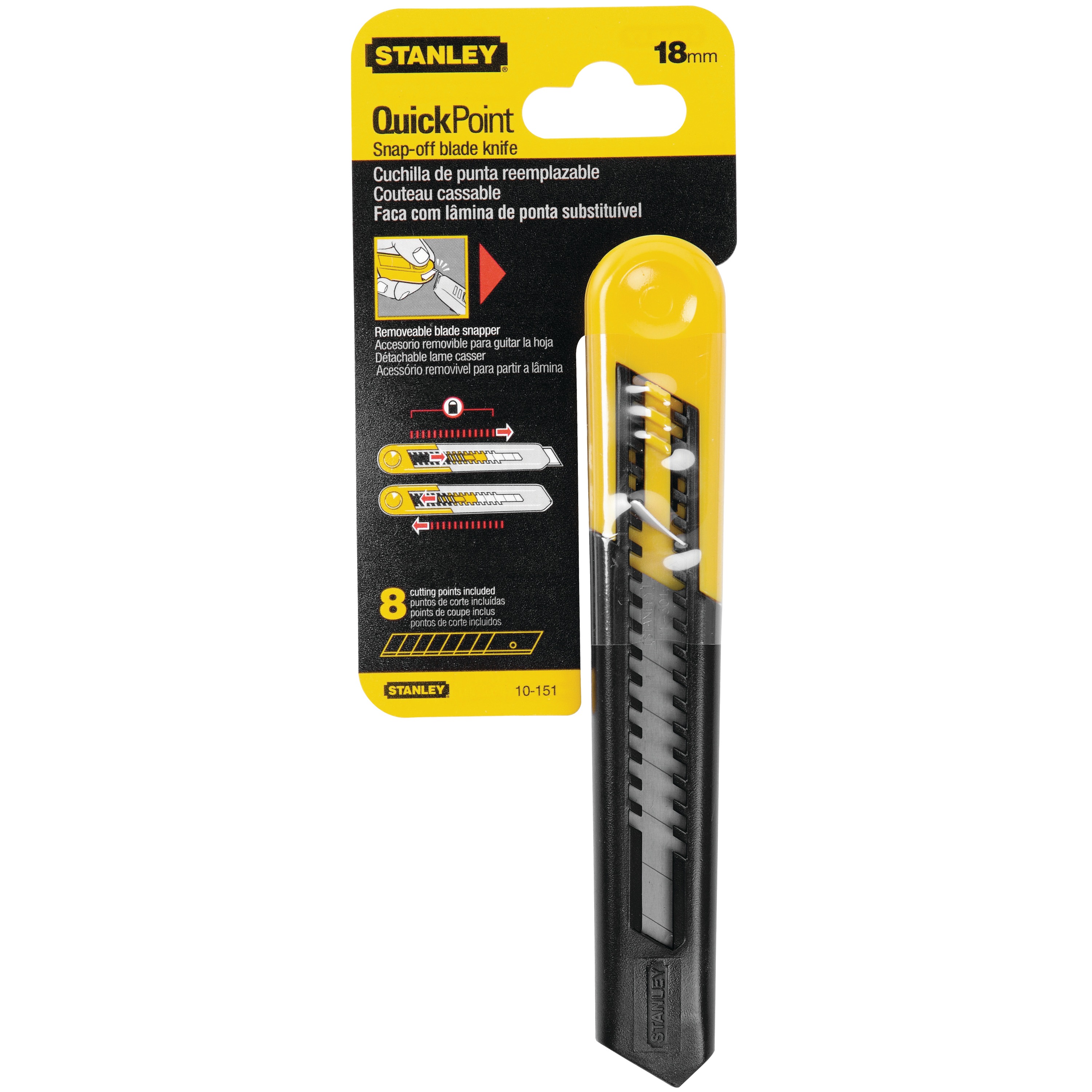Stanley Tools - 18mm Quick Point Knife - 10-151