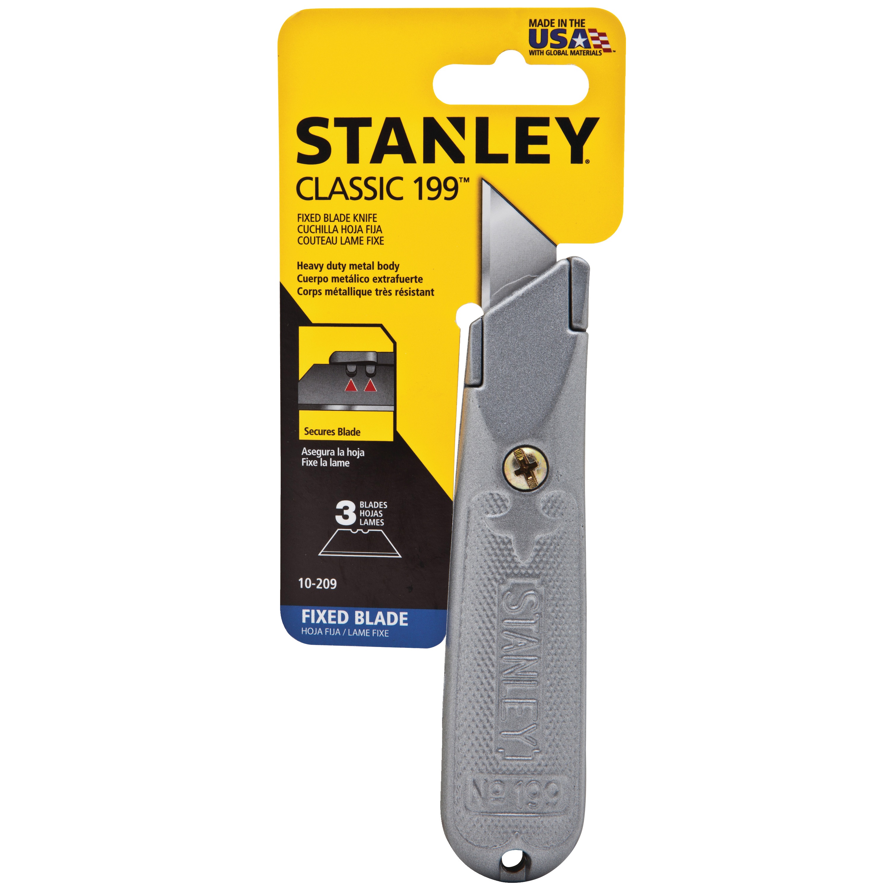 Stanley Tools - 538 in Classic 199 Fixed Blade Utility Knife - 10-209