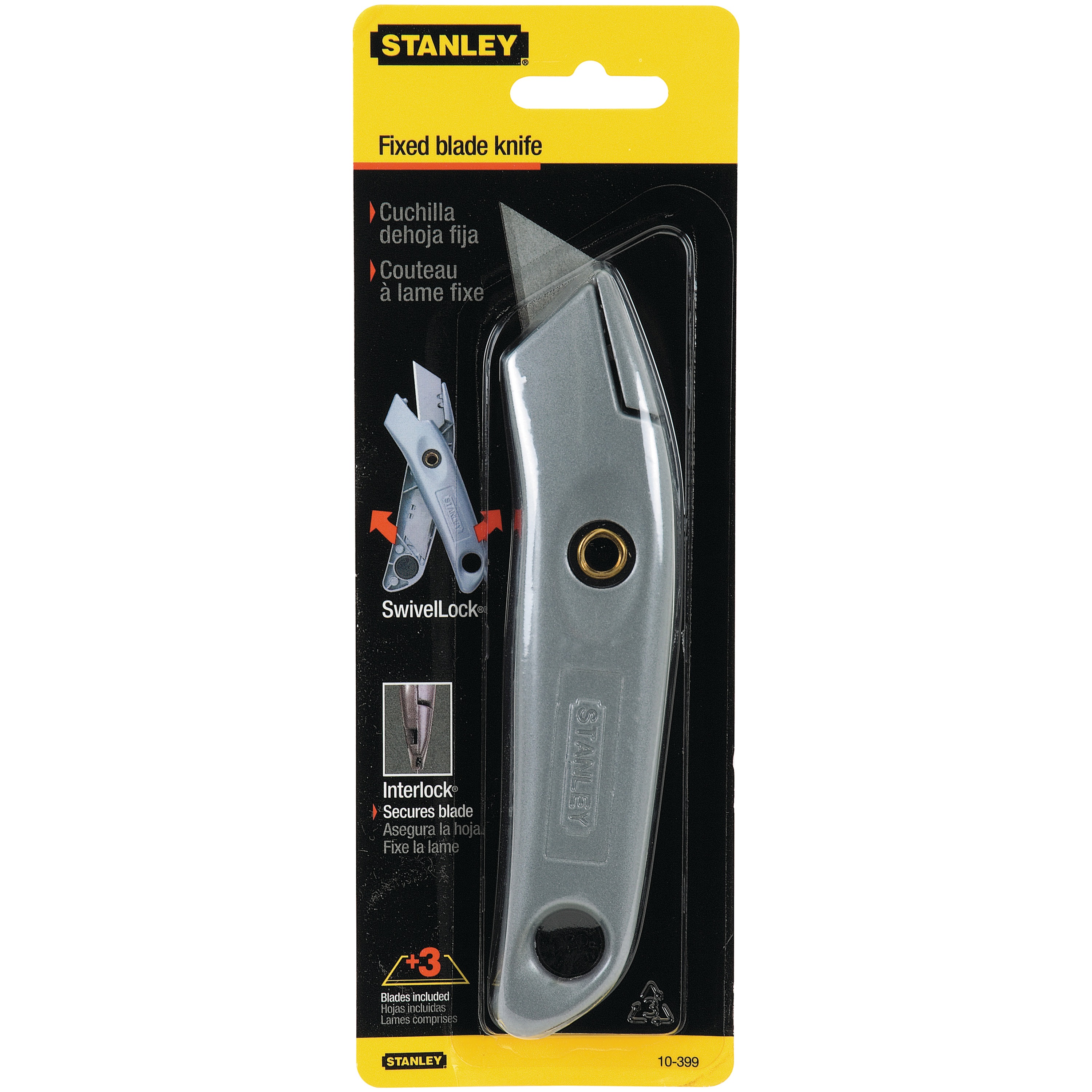 Stanley Tools - 6 in SwivelLock Fixed Blade Utility Knife - 10-399