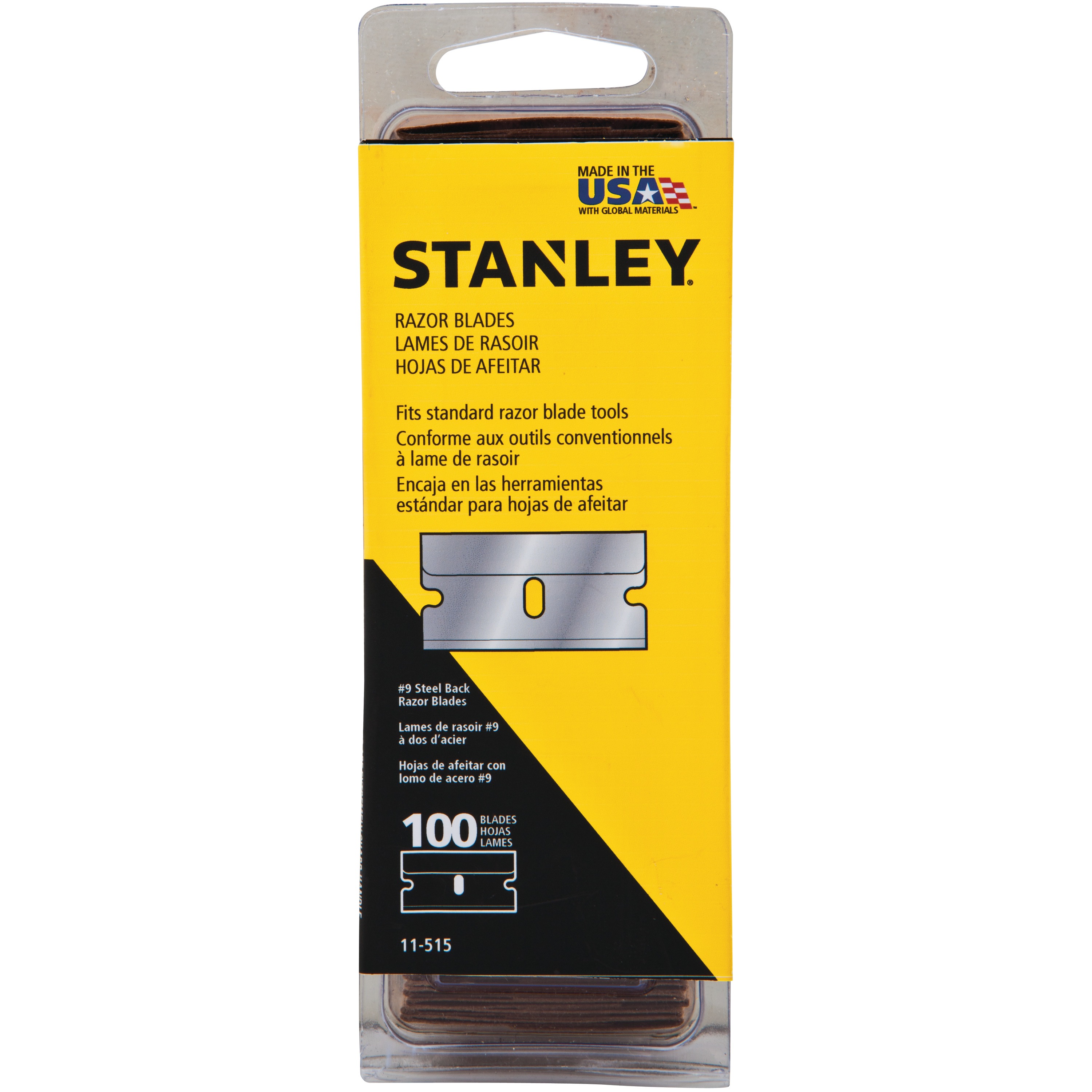 Stanley Tools - Single Edge Razor Blades  100 Pack - 11-515