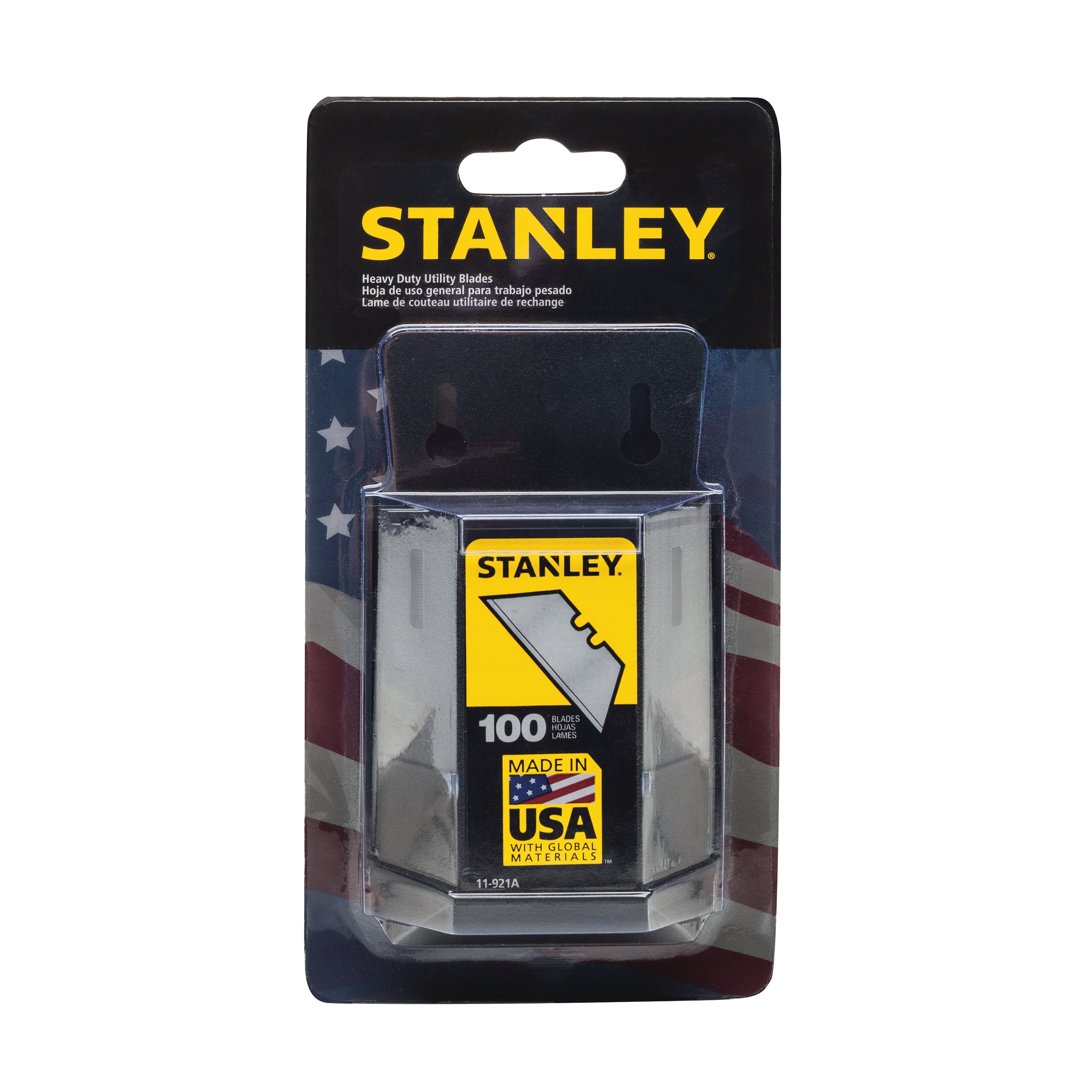 Stanley Tools - HeavyDuty Utility Blades with Dispenser 100 PK - 11-921A