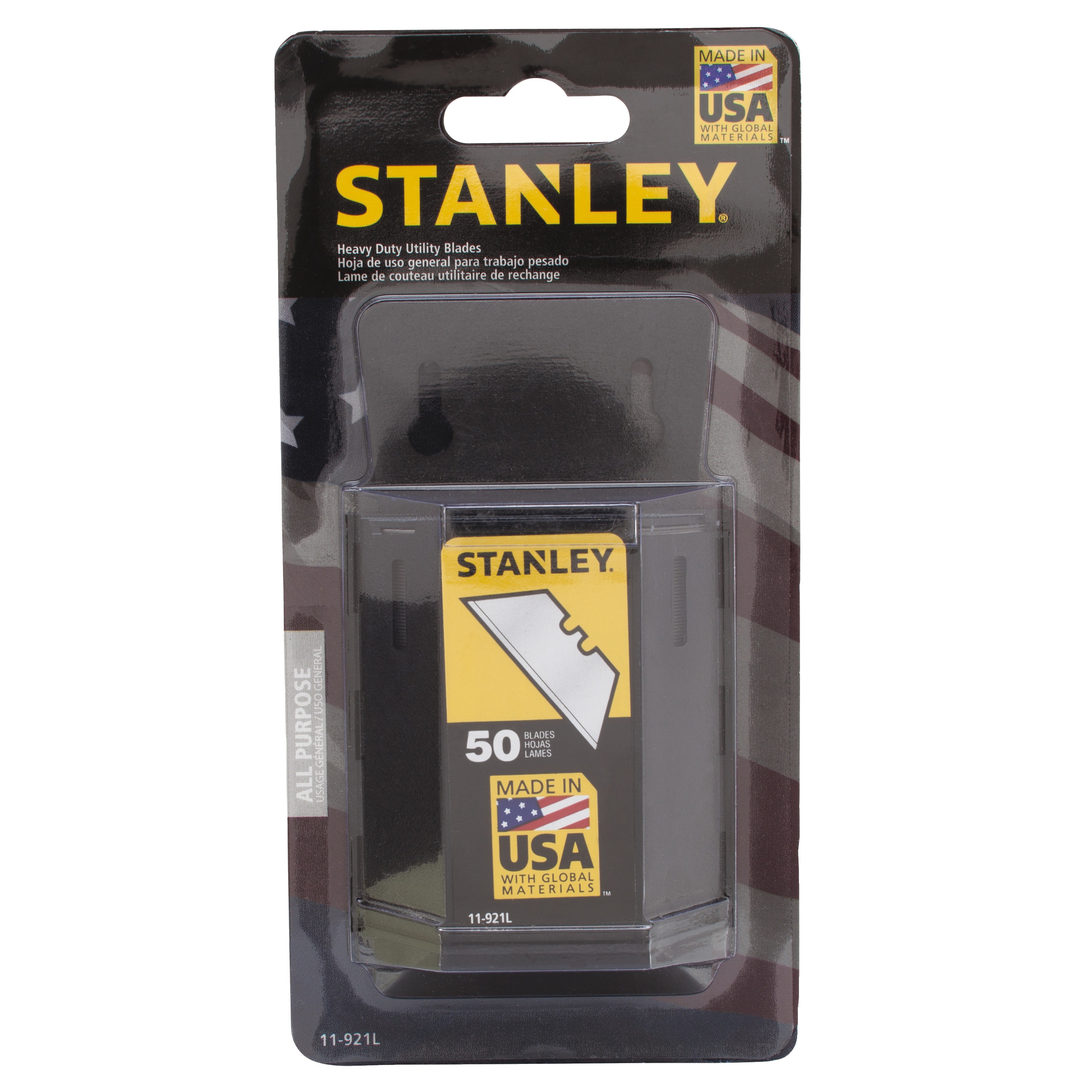 Stanley Tools - HeavyDuty Steel Blades with Dispenser 50 PK - 11-921L