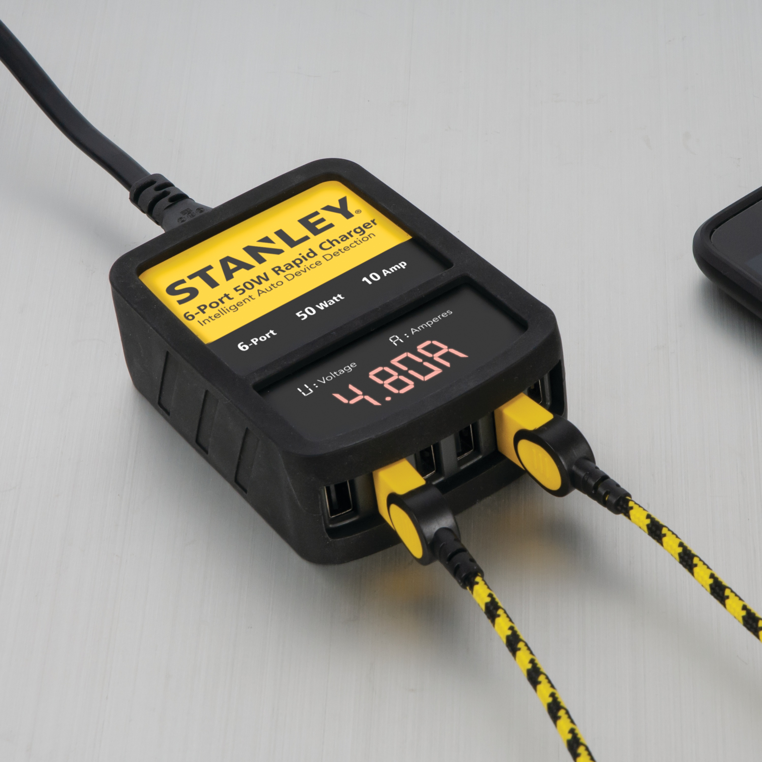 Stanley Tools - 50W Rapid USB Wall Chargerwith LED Readout - 1310811ST2