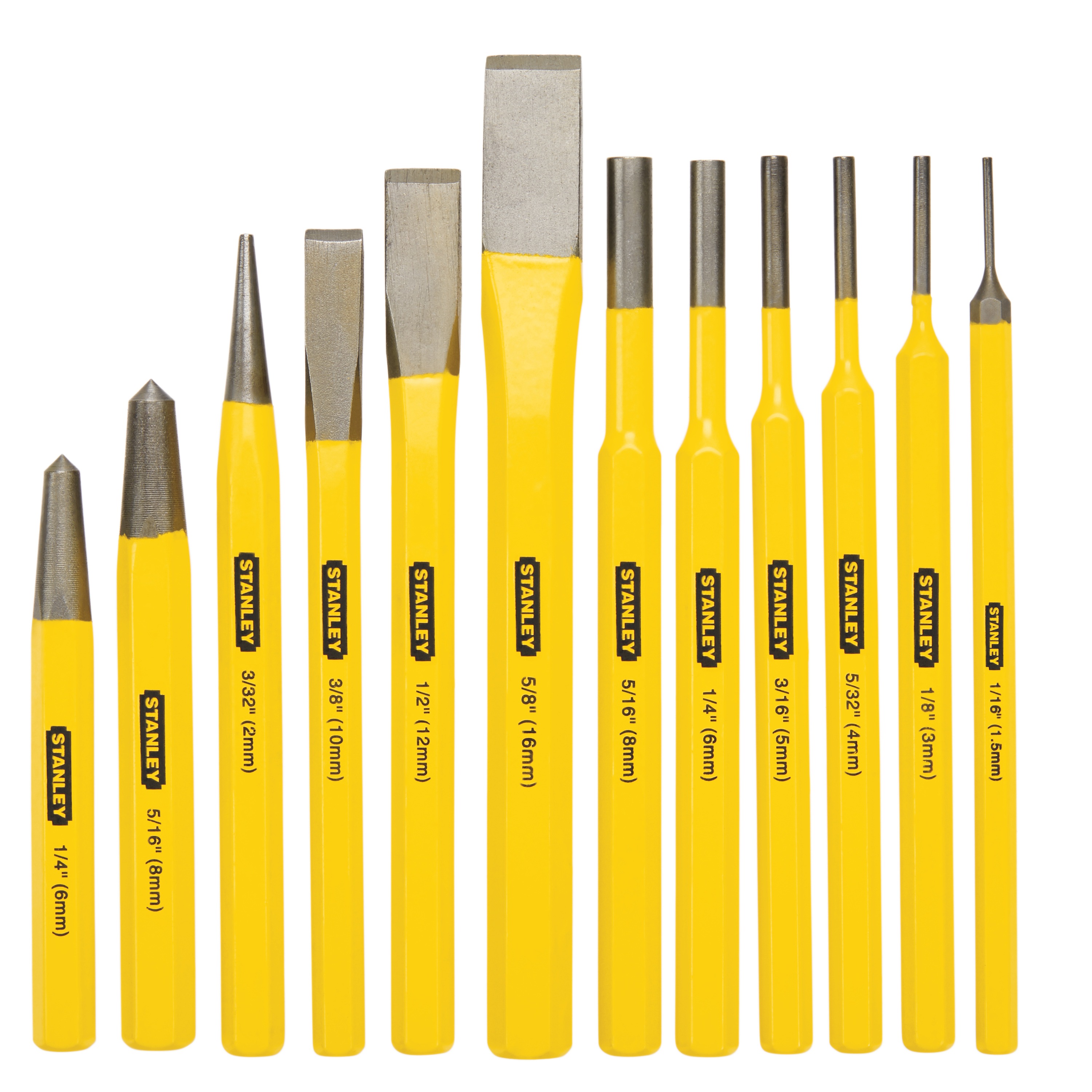 Stanley Tools - 12 pc Punch  Chisel Kit - 16-299