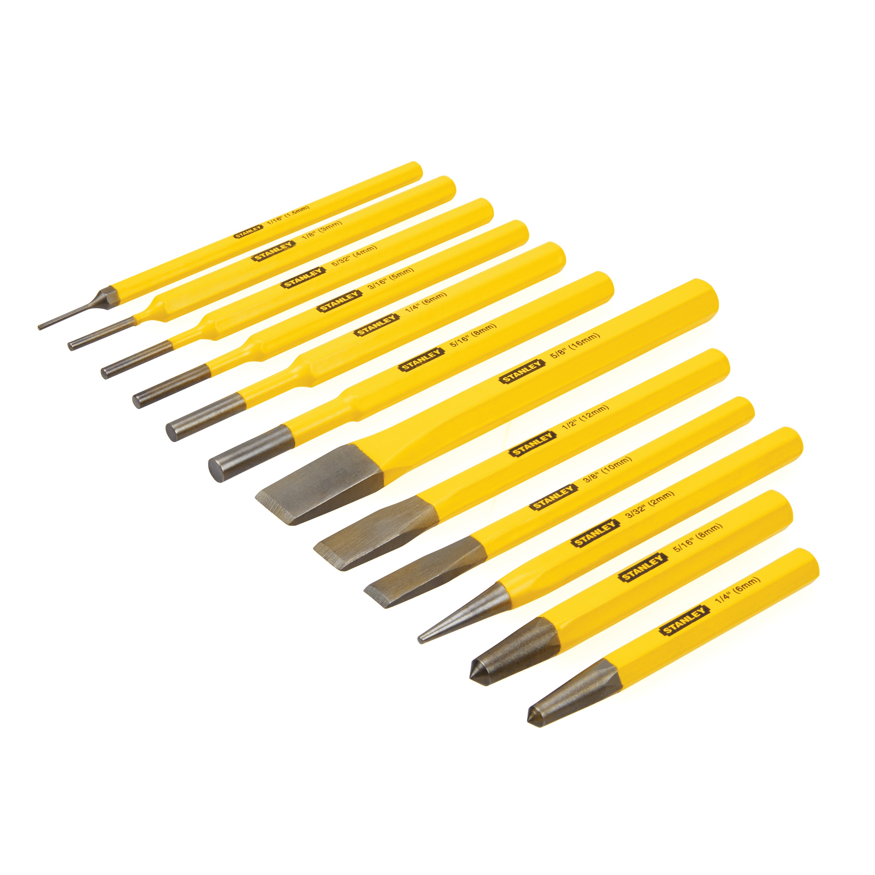 Stanley Tools - 12 pc Punch  Chisel Kit - 16-299