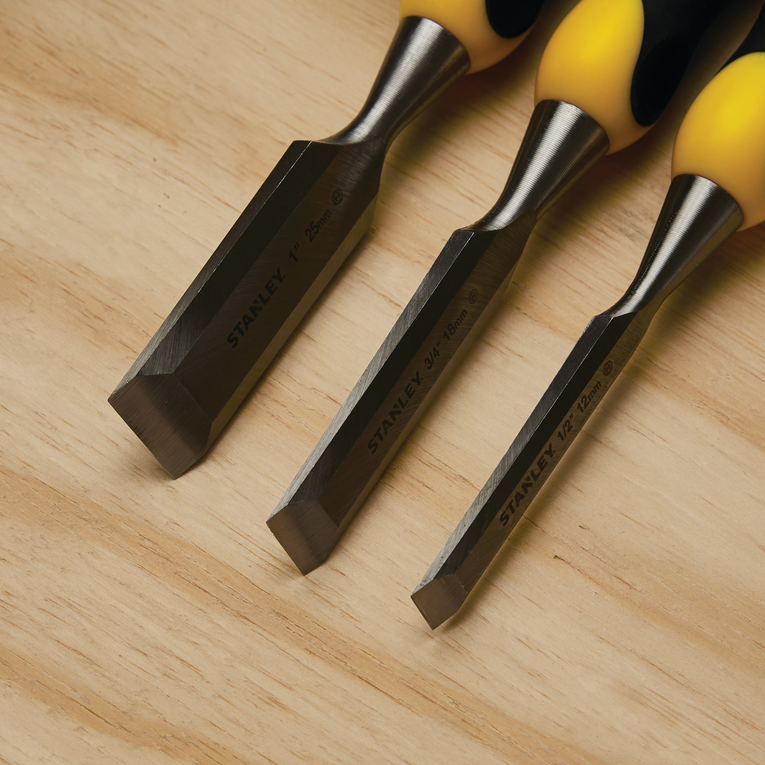 Stanley Tools - 3 pc Wood Chisel Set - 16-300