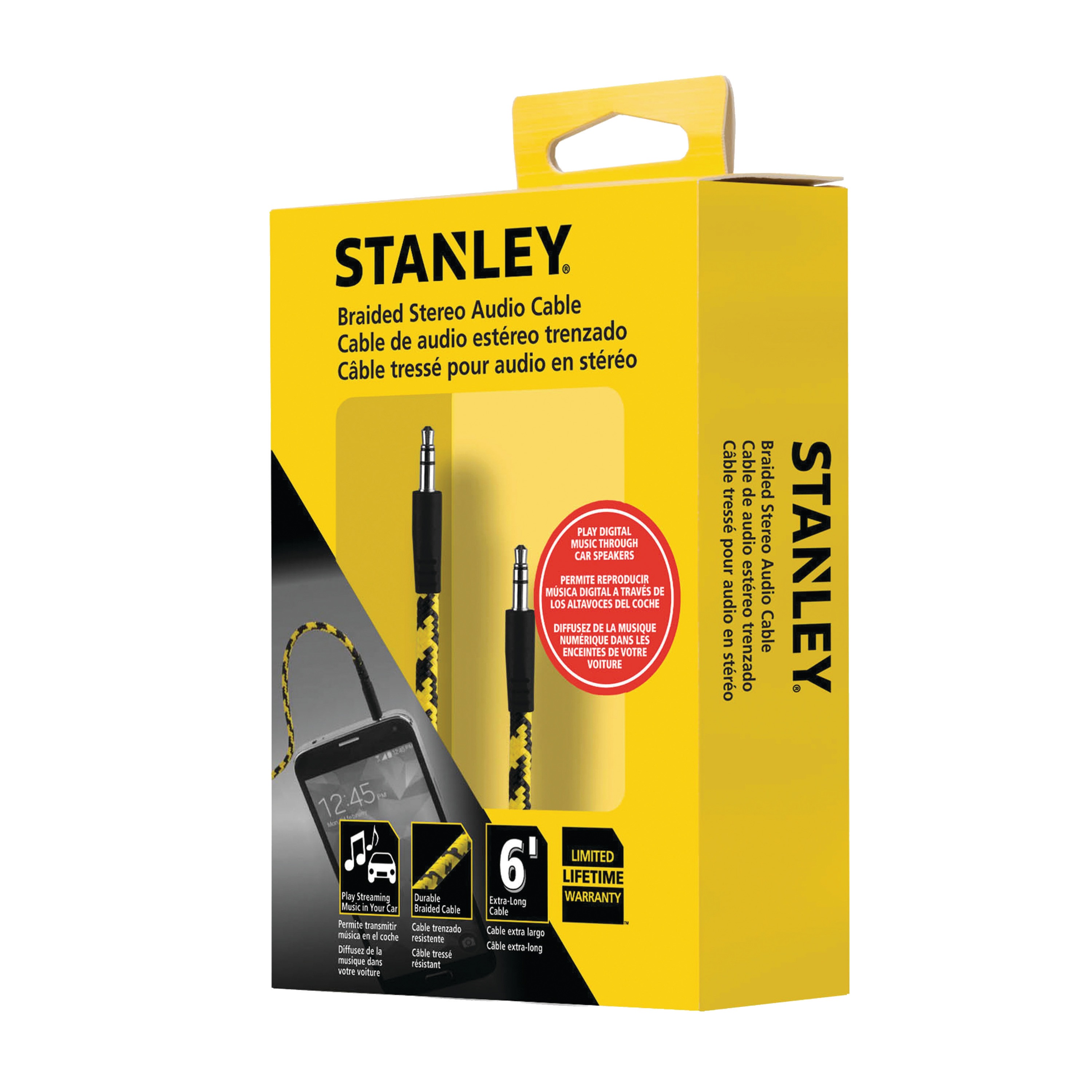 Stanley Tools - Braided Stereo Audio Cable - 1909550ST2