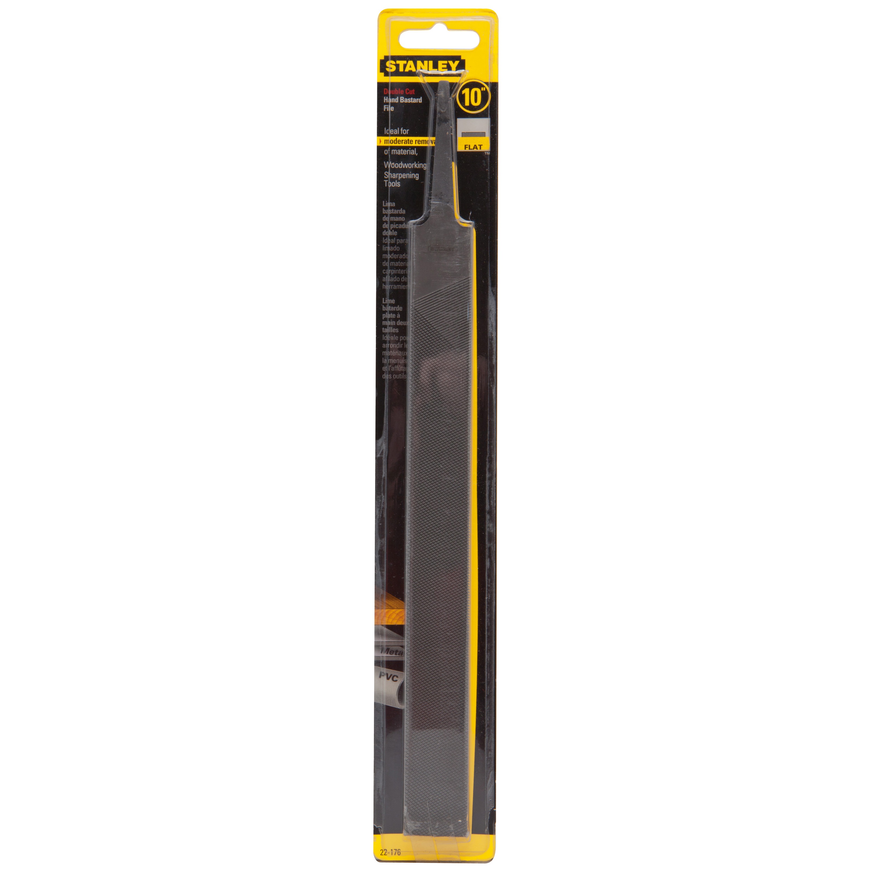 10 in. DoubleCut Flat Bastard File 22176 STANLEY Tools