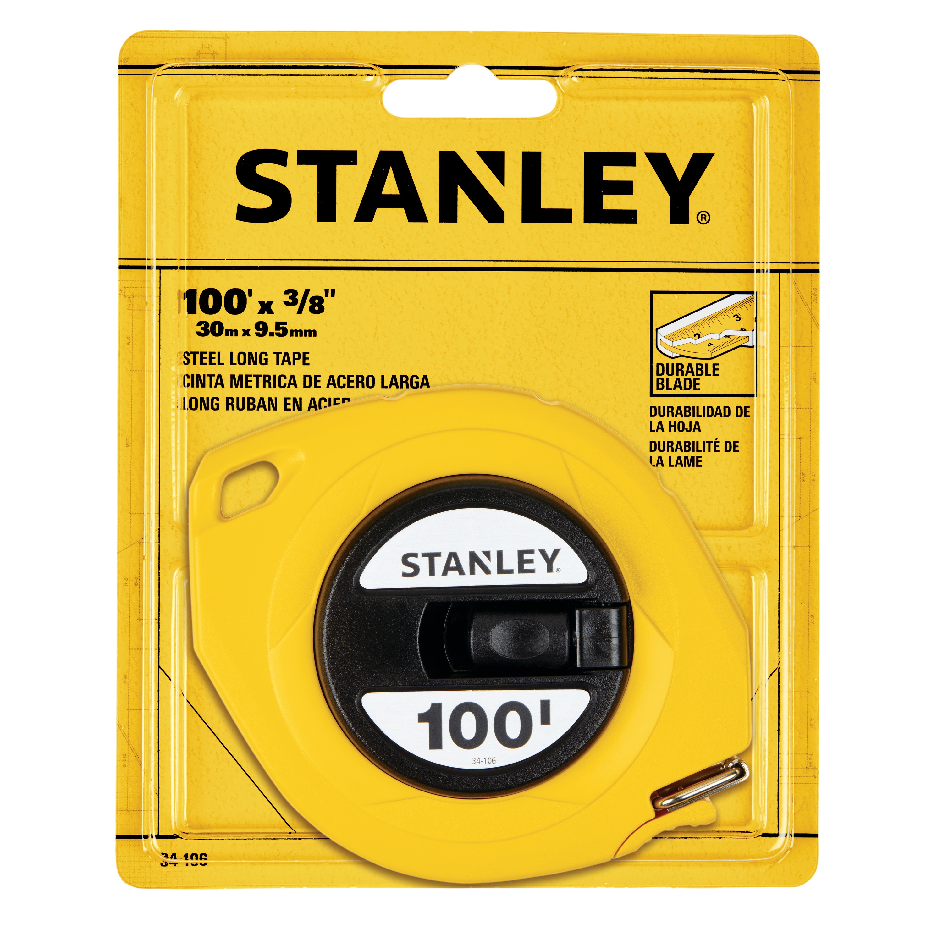 Stanley Tools - 100 ft Steel Long Tape - 34-106