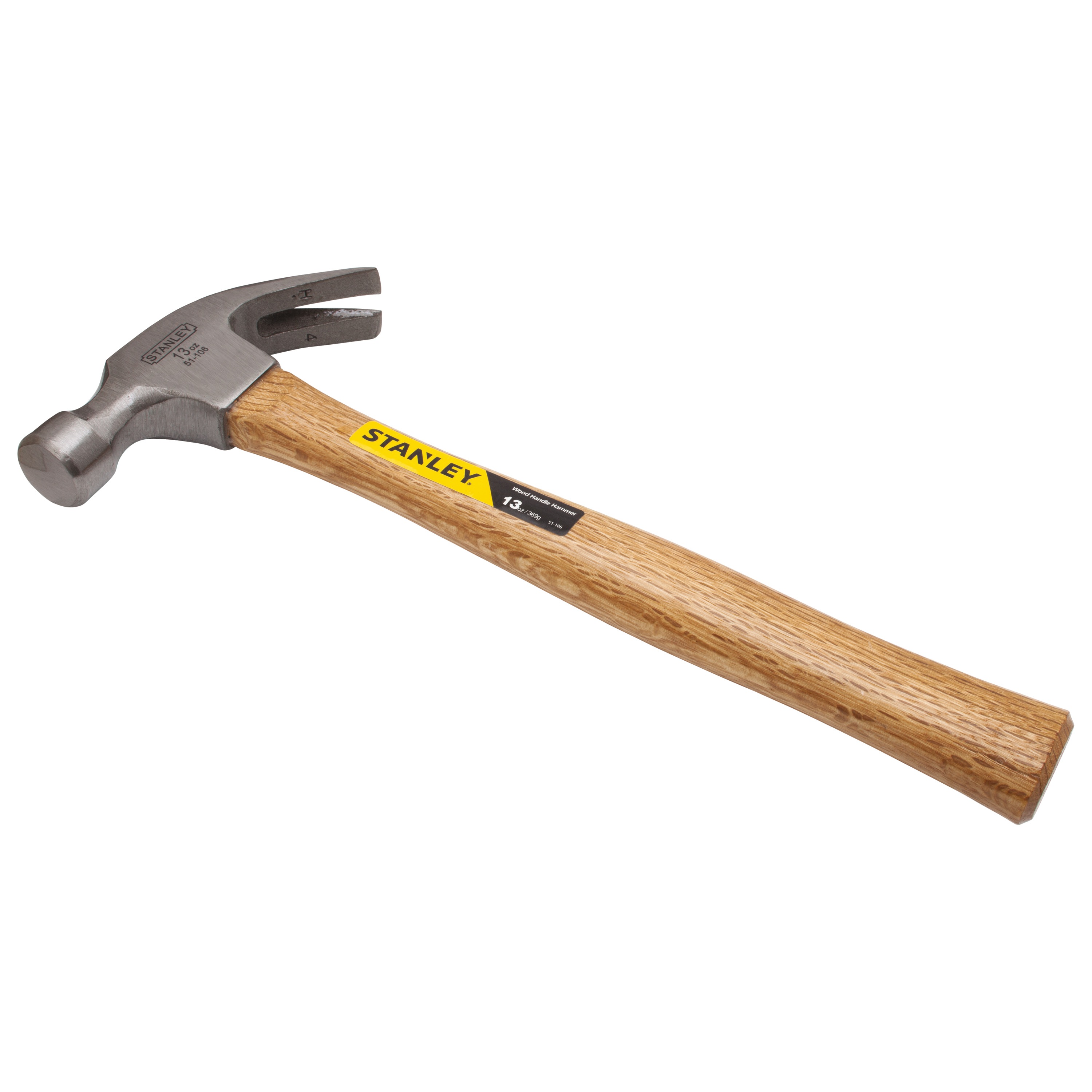 Stanley Tools - 13 oz Curved Claw Wood Handle Hammer - 51-106
