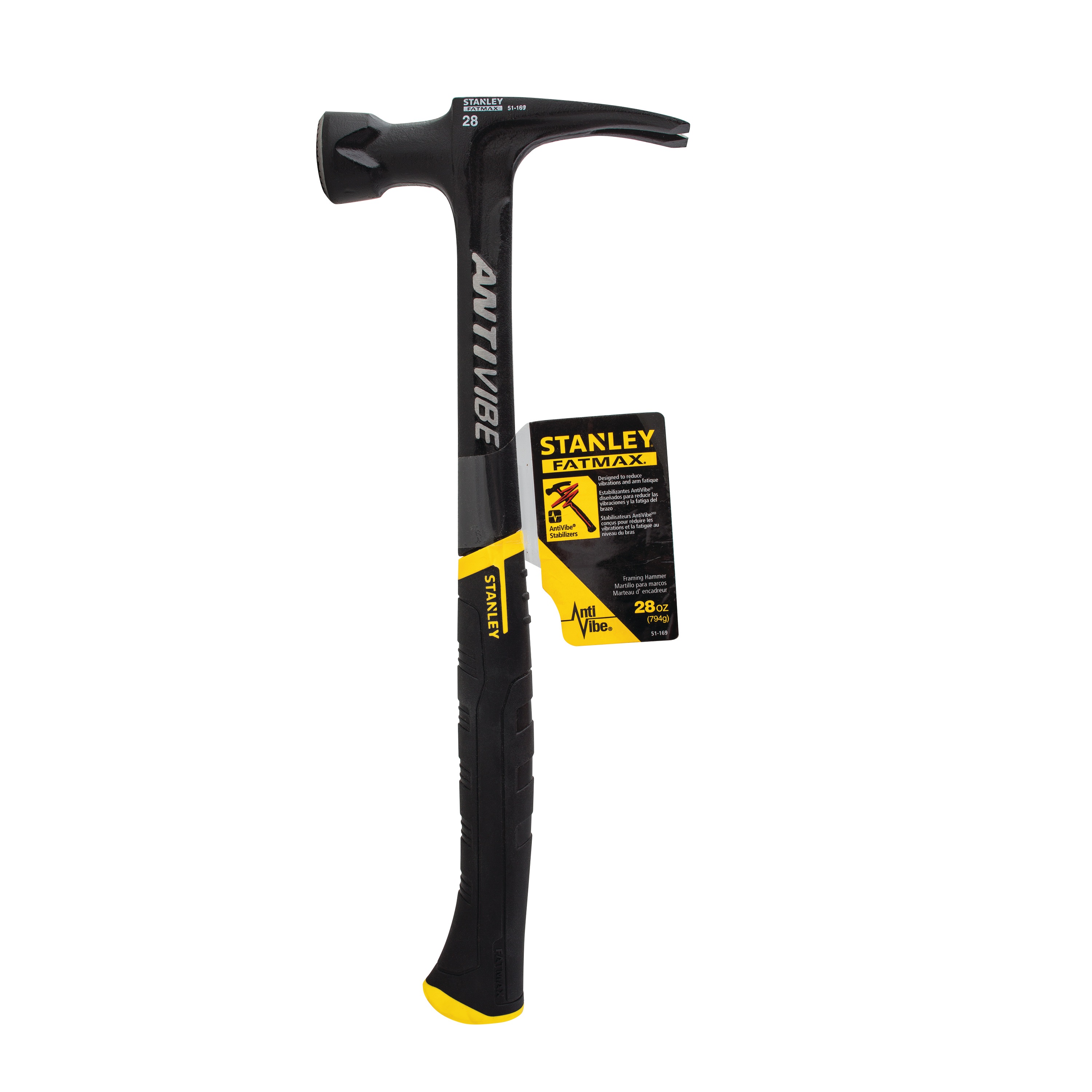 Stanley Tools - 28 oz FATMAX AntiVibe Rip Claw Framing Hammer - 51-169