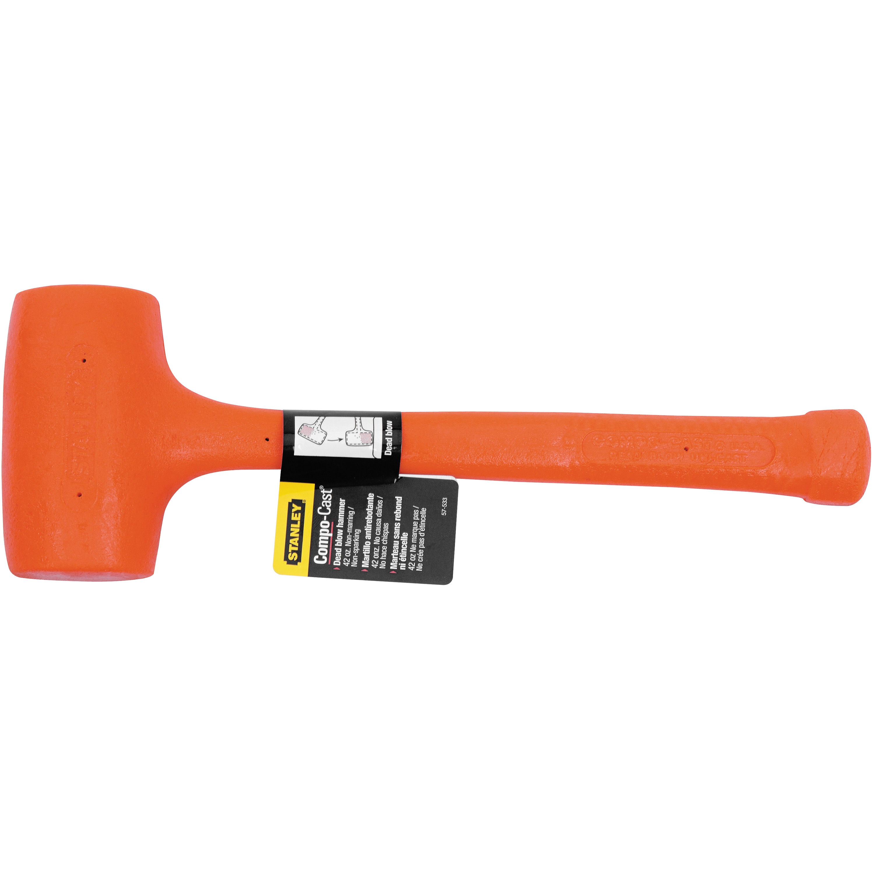 Stanley Tools - 42 oz CompoCast Standard Head Soft Face Hammer - 57-533