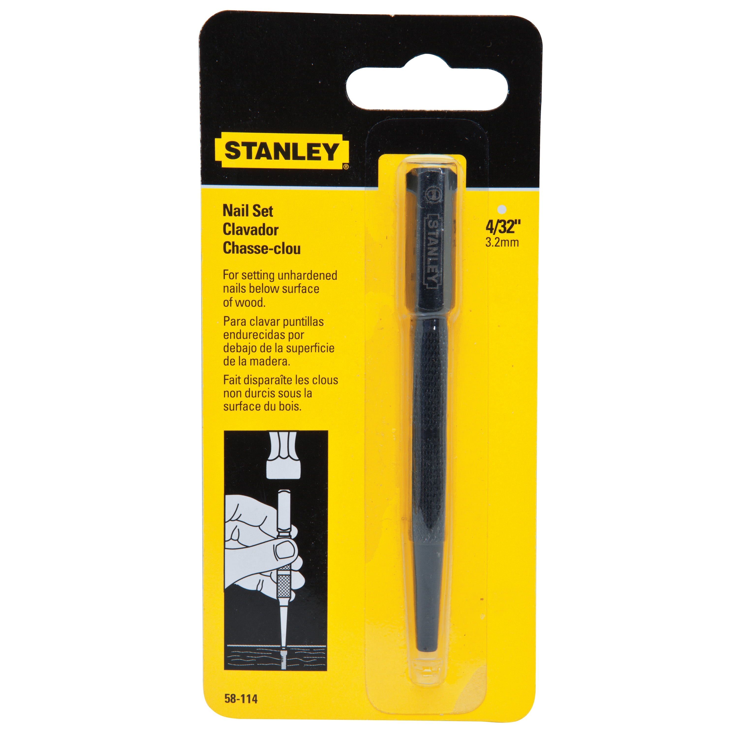 Stanley Tools - 432 in Steel Nail Set - 58-114