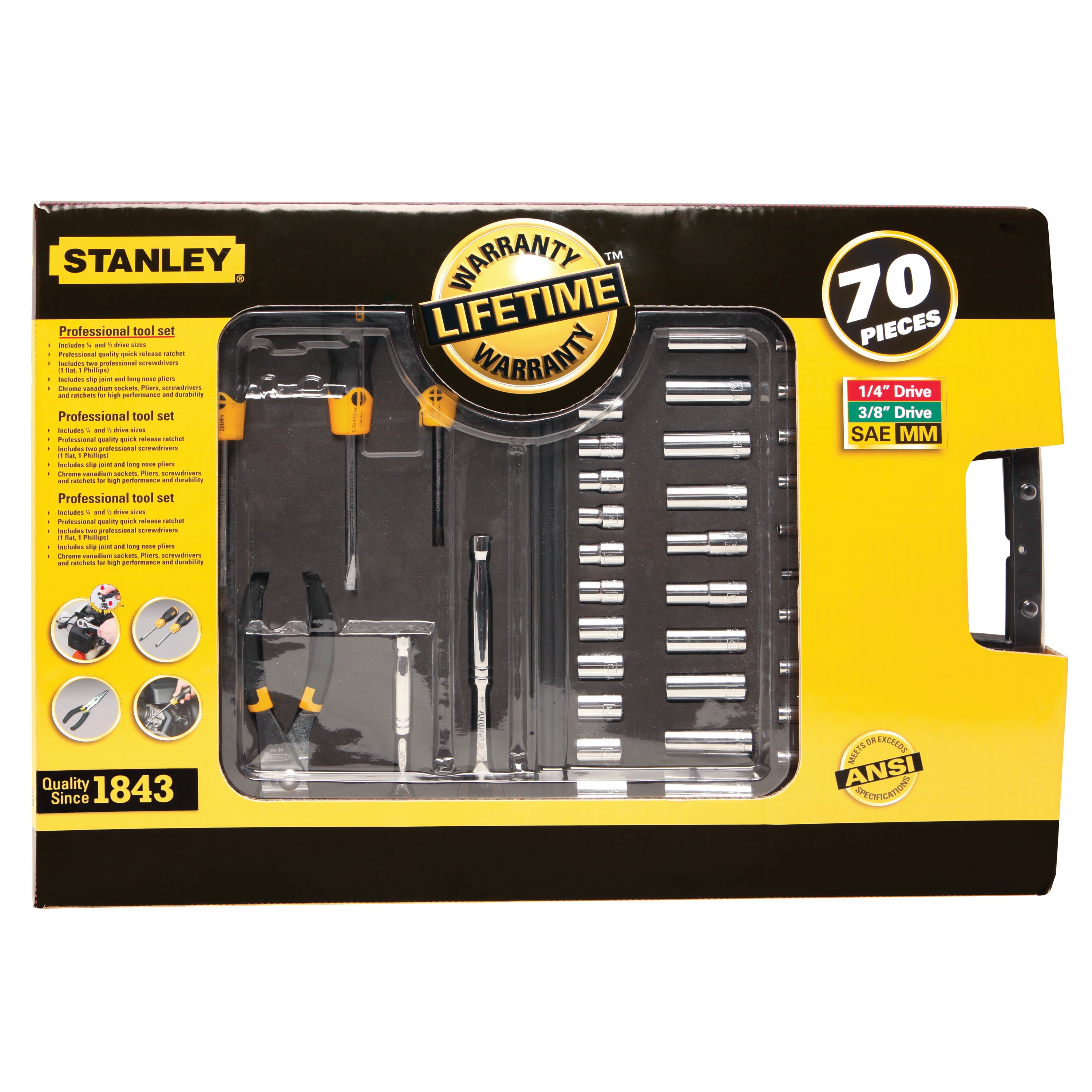 Stanley Tools - 70 pc Socket Set - 97-542