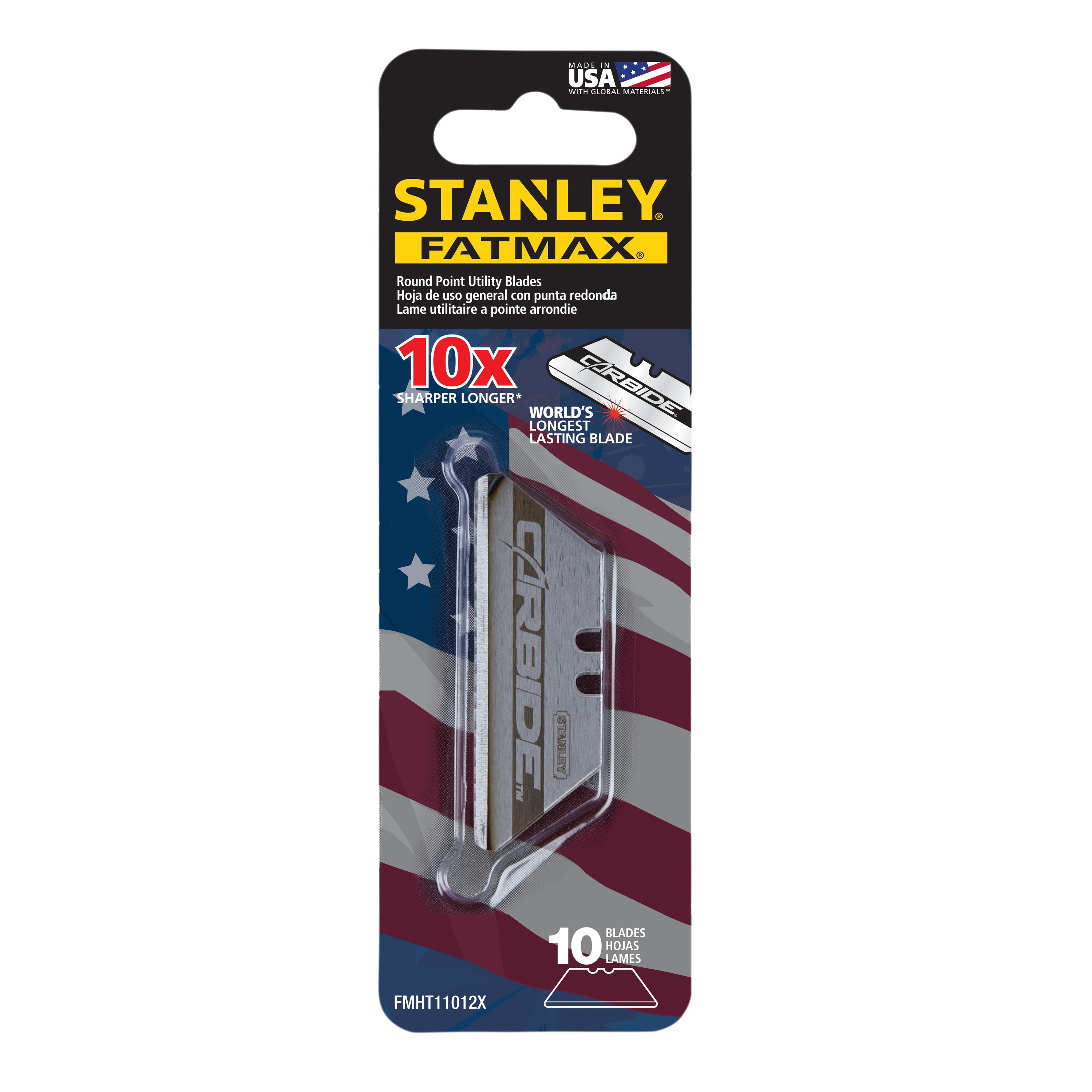 Stanley Tools - Carbide RoundPoint Utility Blades  10 Pack - FMHT11012X