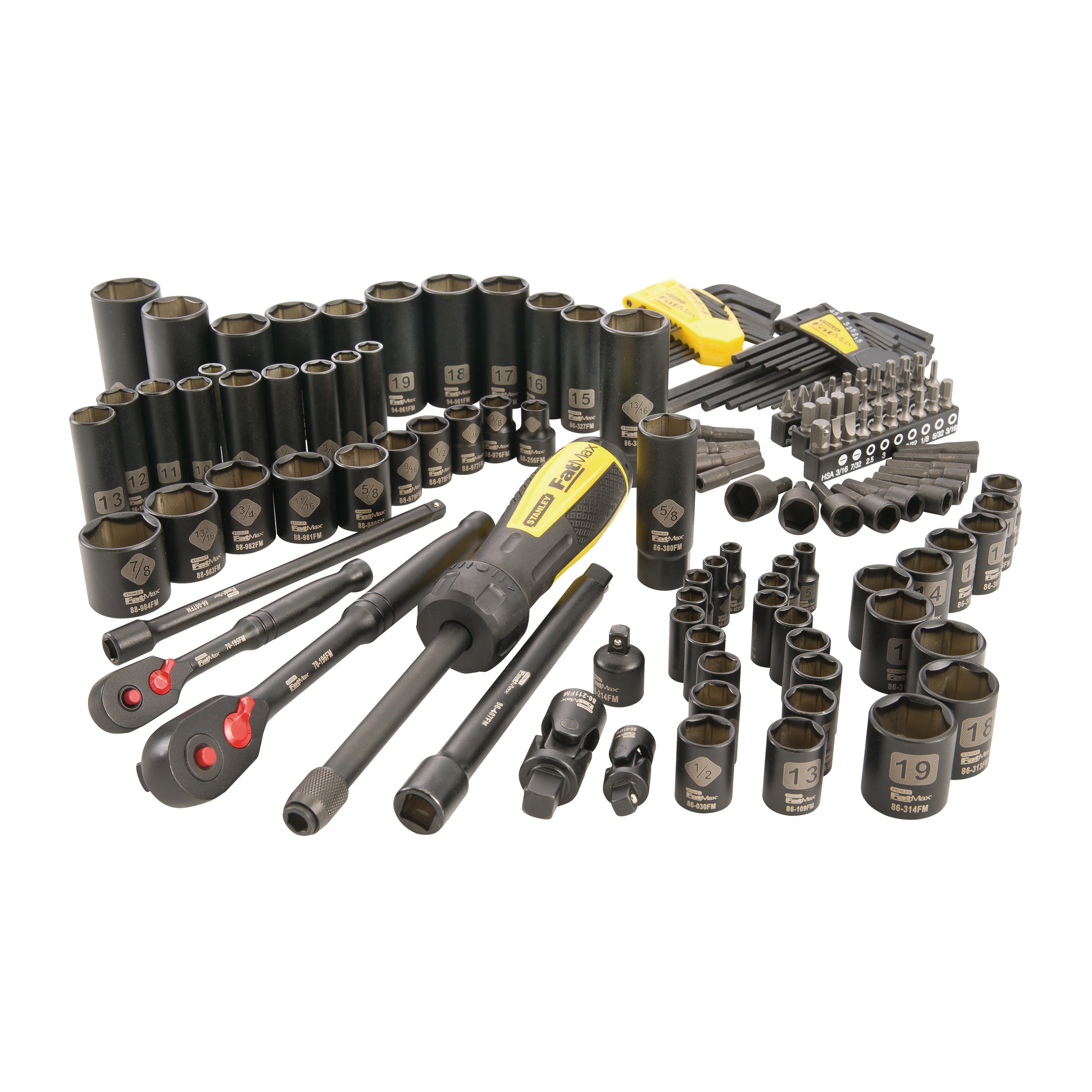 Stanley Tools - FATMAX 141 pc Black Chrome Mechanics Tool Set - FMMT71663