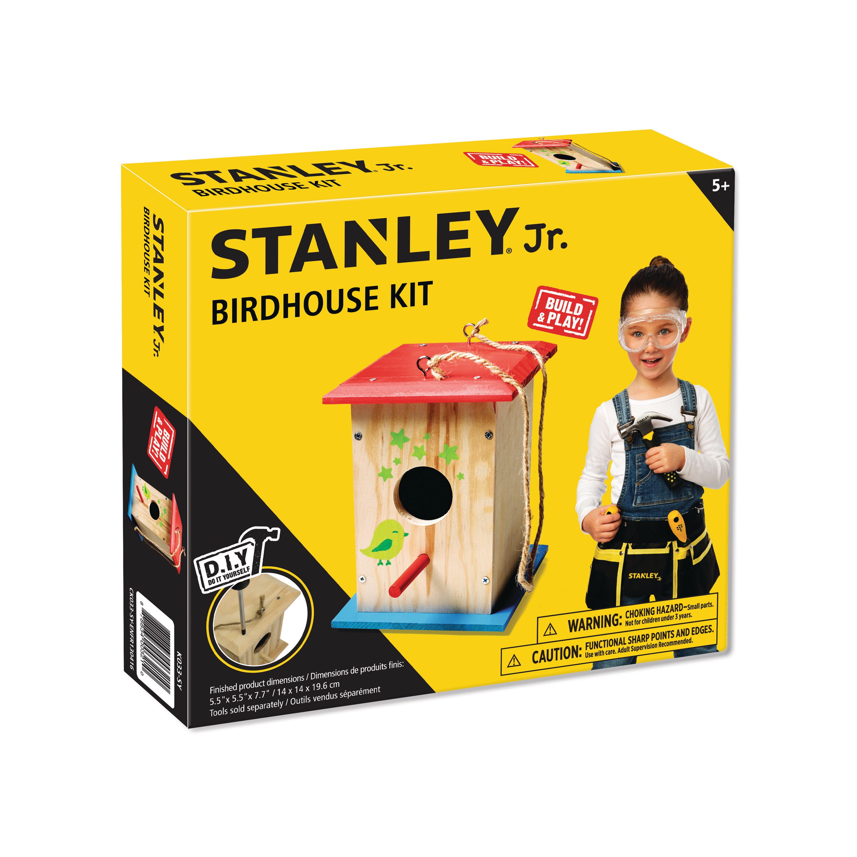 Stanley Tools - STANLEY Jr Wooden DIY Kit  Birdhouse - K033-SY