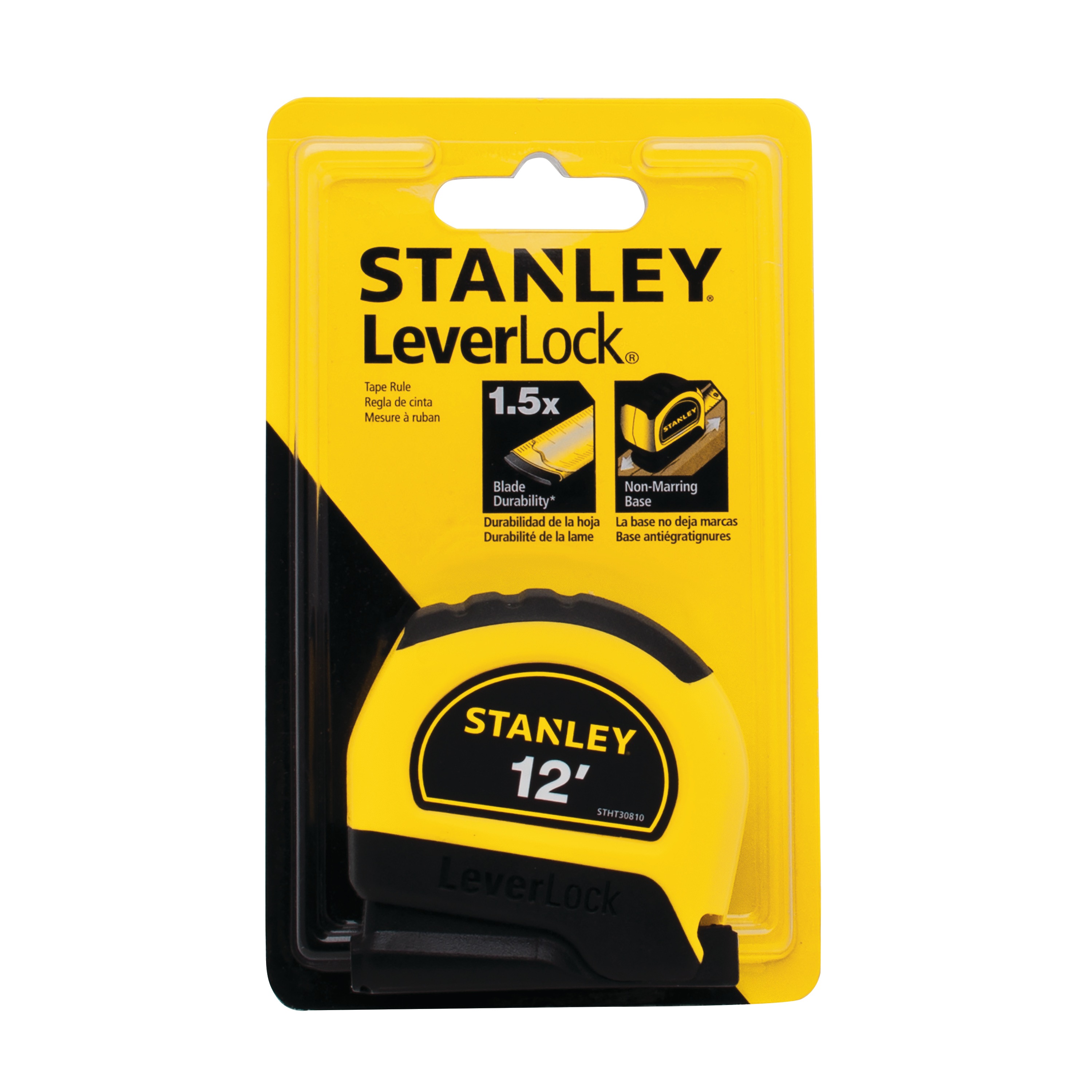 Stanley Tools - 12 ft LEVERLOCK Tape Measure - STHT30810