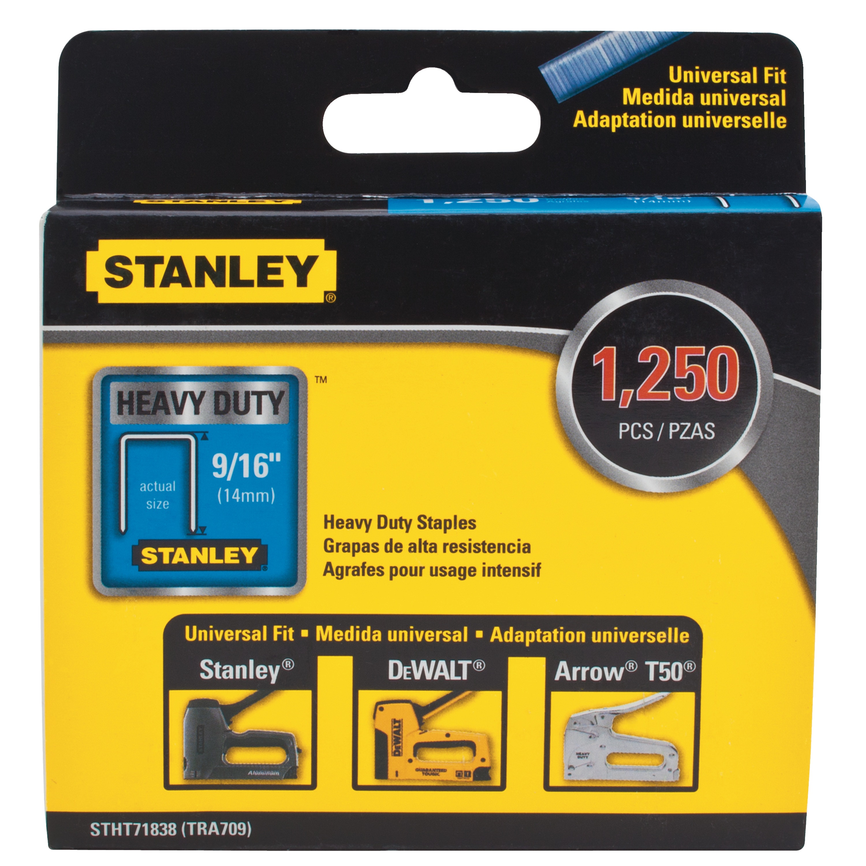 Stanley Tools - 1250 pc 916 in Heavy Duty Narrow Crown Staples - STHT71838