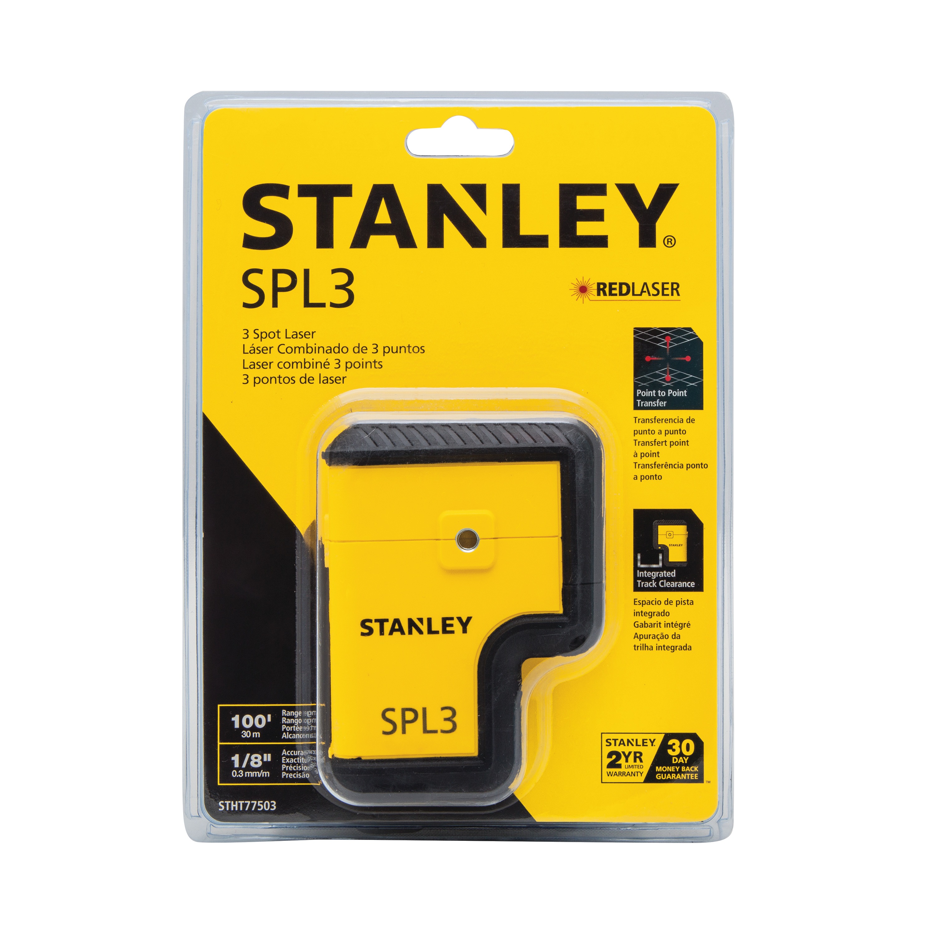 Stanley Tools - SPL3 Red 3 Spot Laser Level - STHT77503
