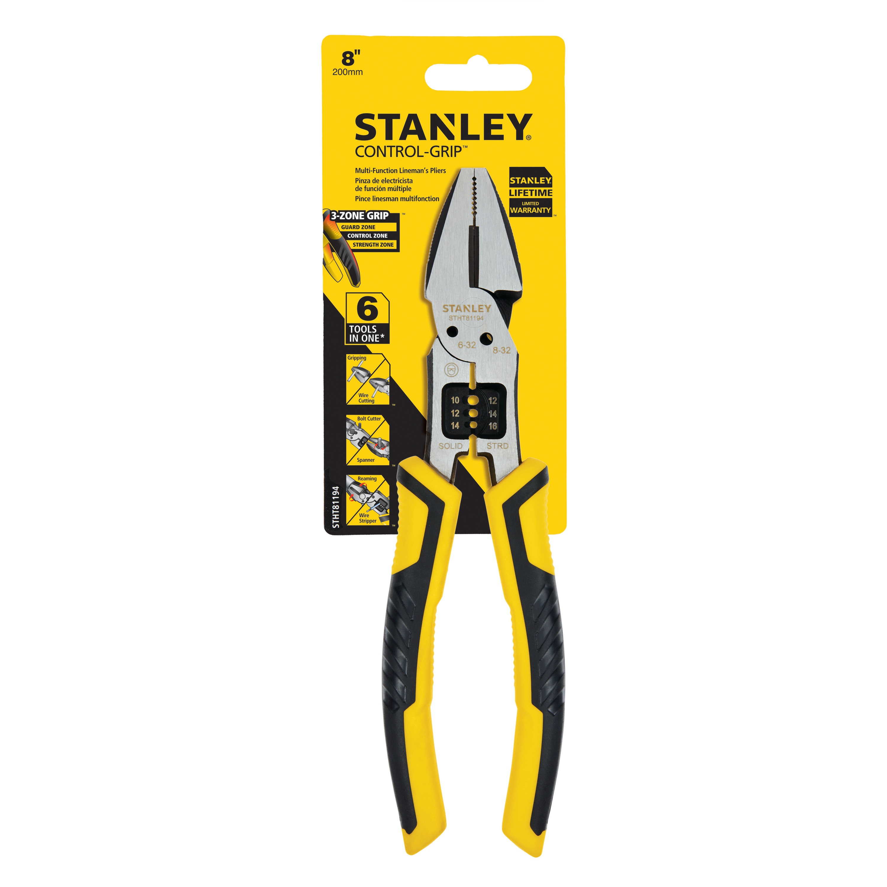 Stanley Tools - 6in1 Linesmans Pliers - STHT81194