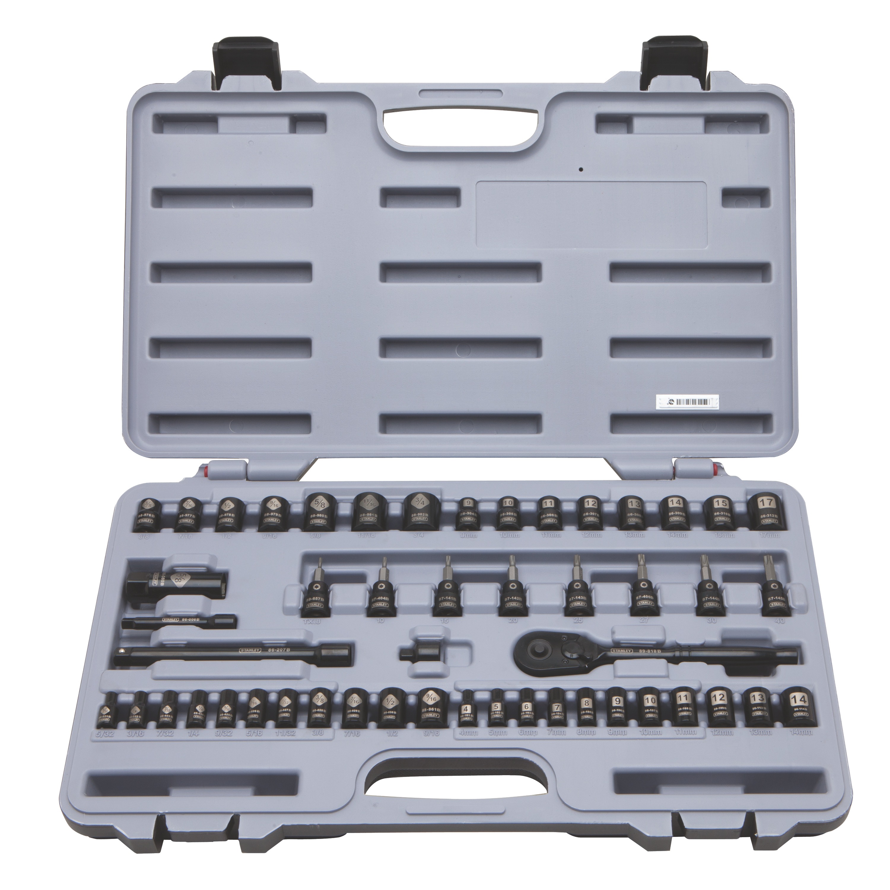 Stanley Tools - 50 pc Black Chrome Socket Set - STMT71649