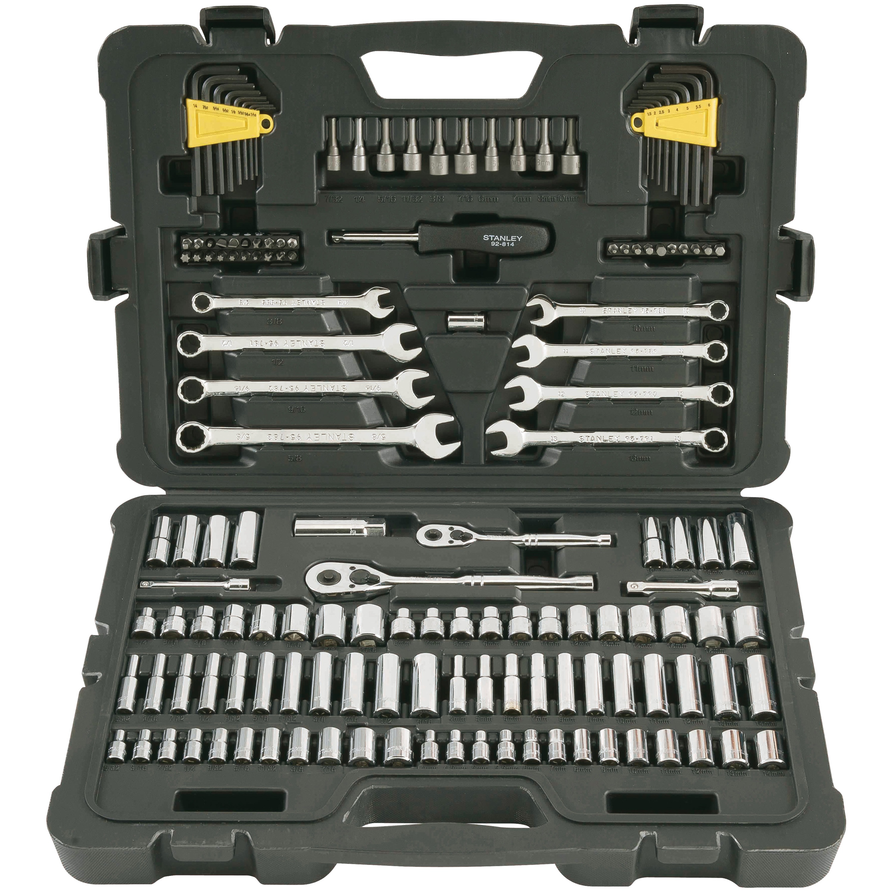 Stanley Tools - 145 pc 14 in  38 in Drive Mechanics Tool Set - STMT71653