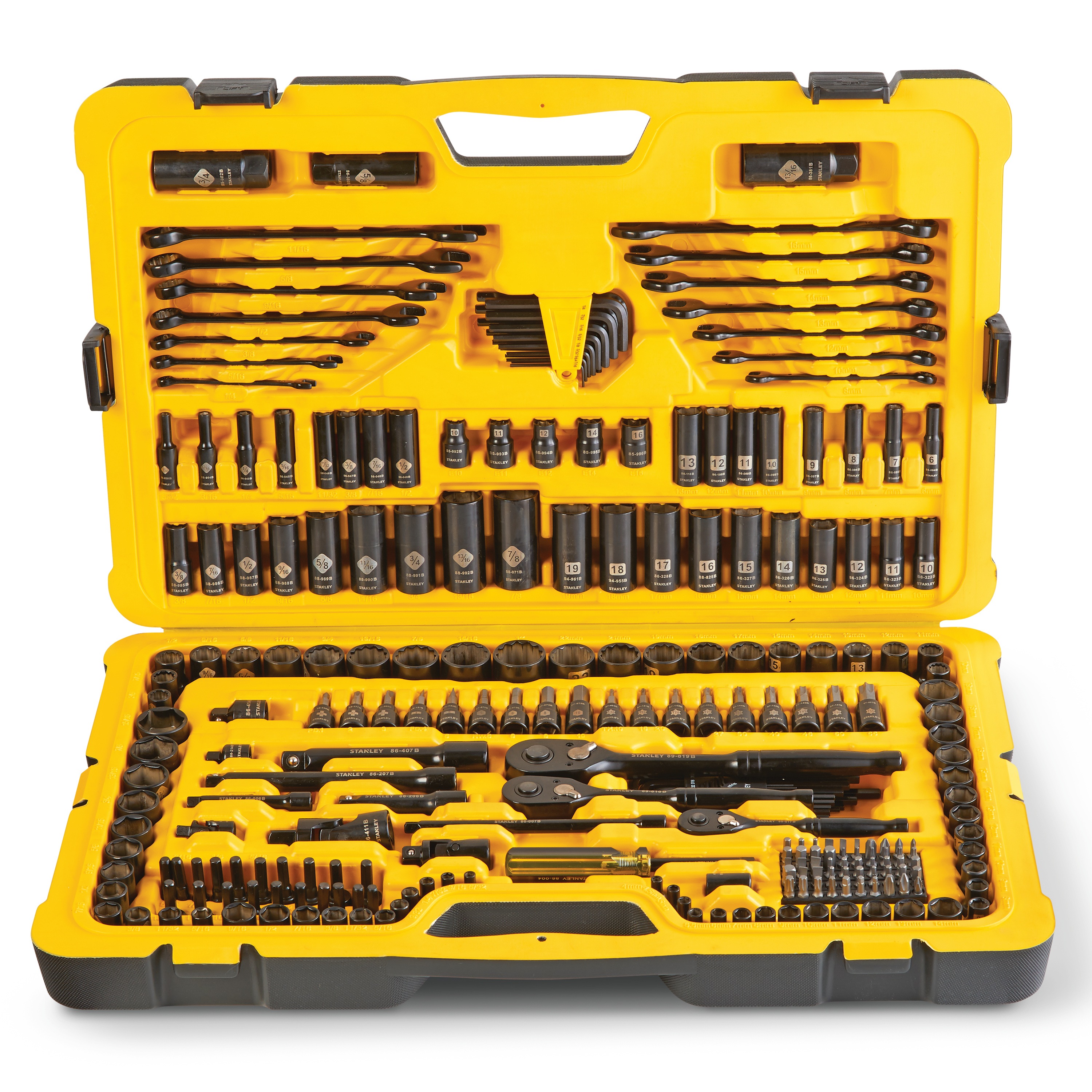Stanley Tools - 274 PC PROFESSIONAL GRADE BLACK CHROME SOCKET SET - STMT81521