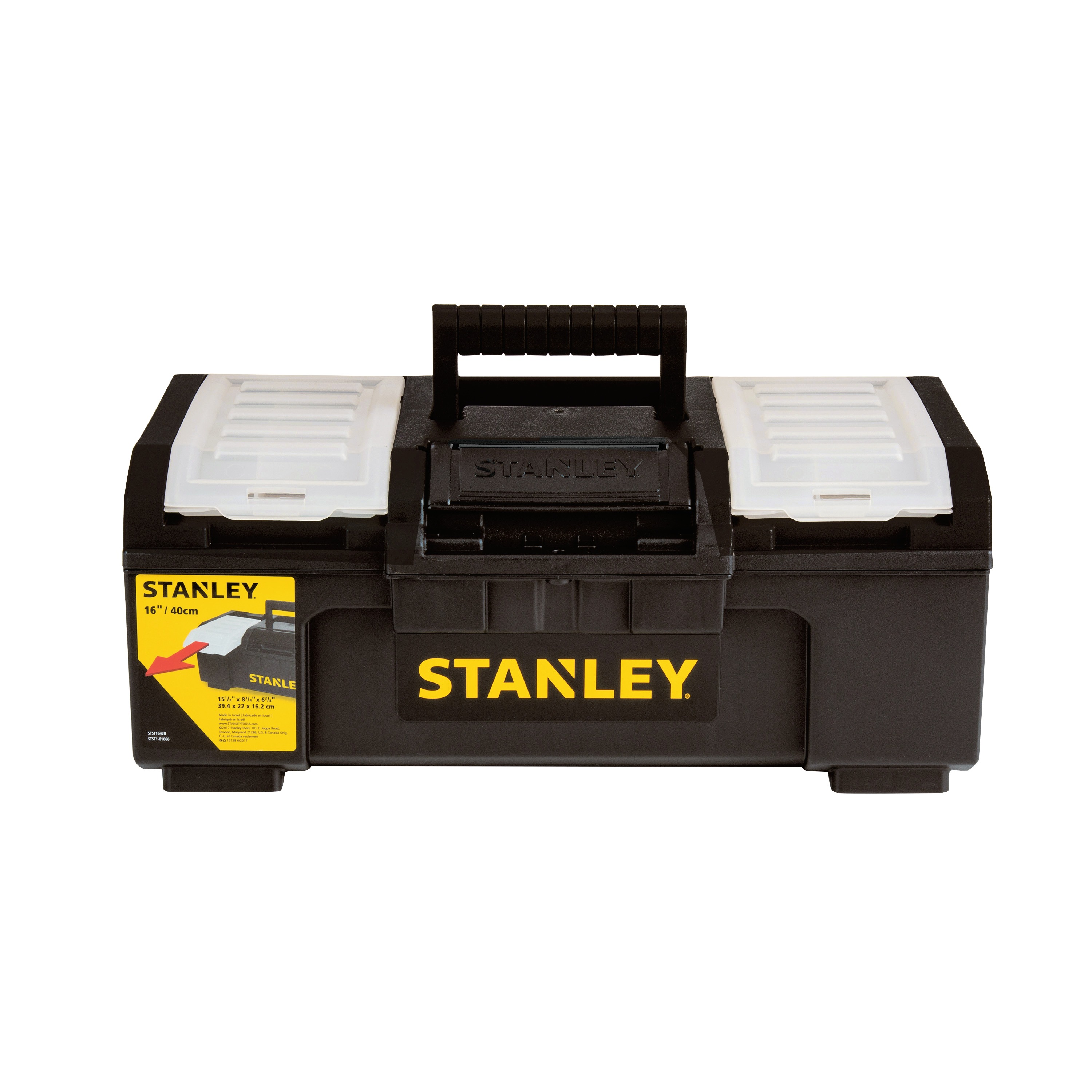 Stanley Tools - 16 in OneTouch Tool Box with Removable Lid Organizers - STST16420