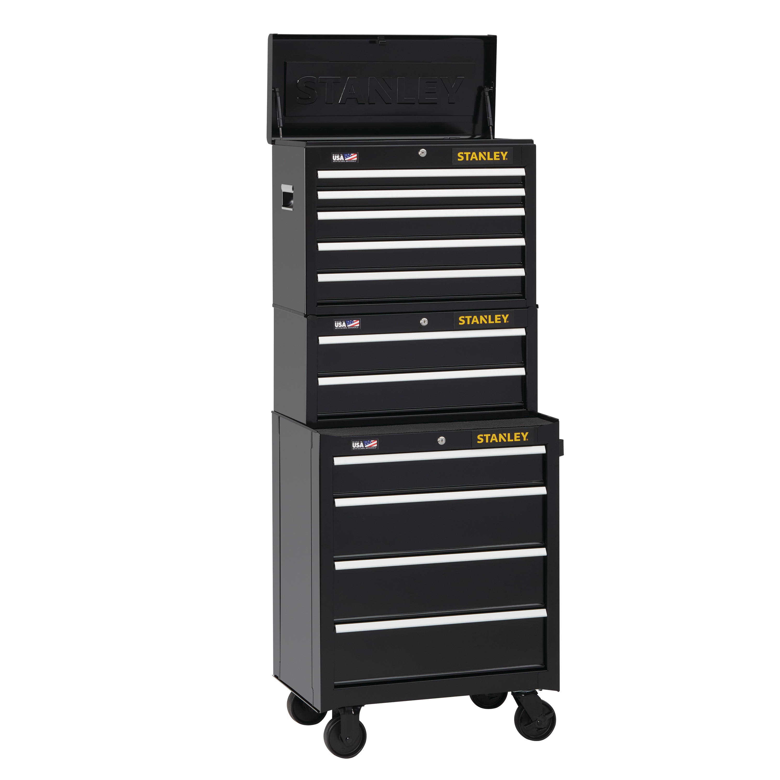 Stanley Tools - 300 Series 26 in W 2Drawer Middle Tool Chest - STST22623BK