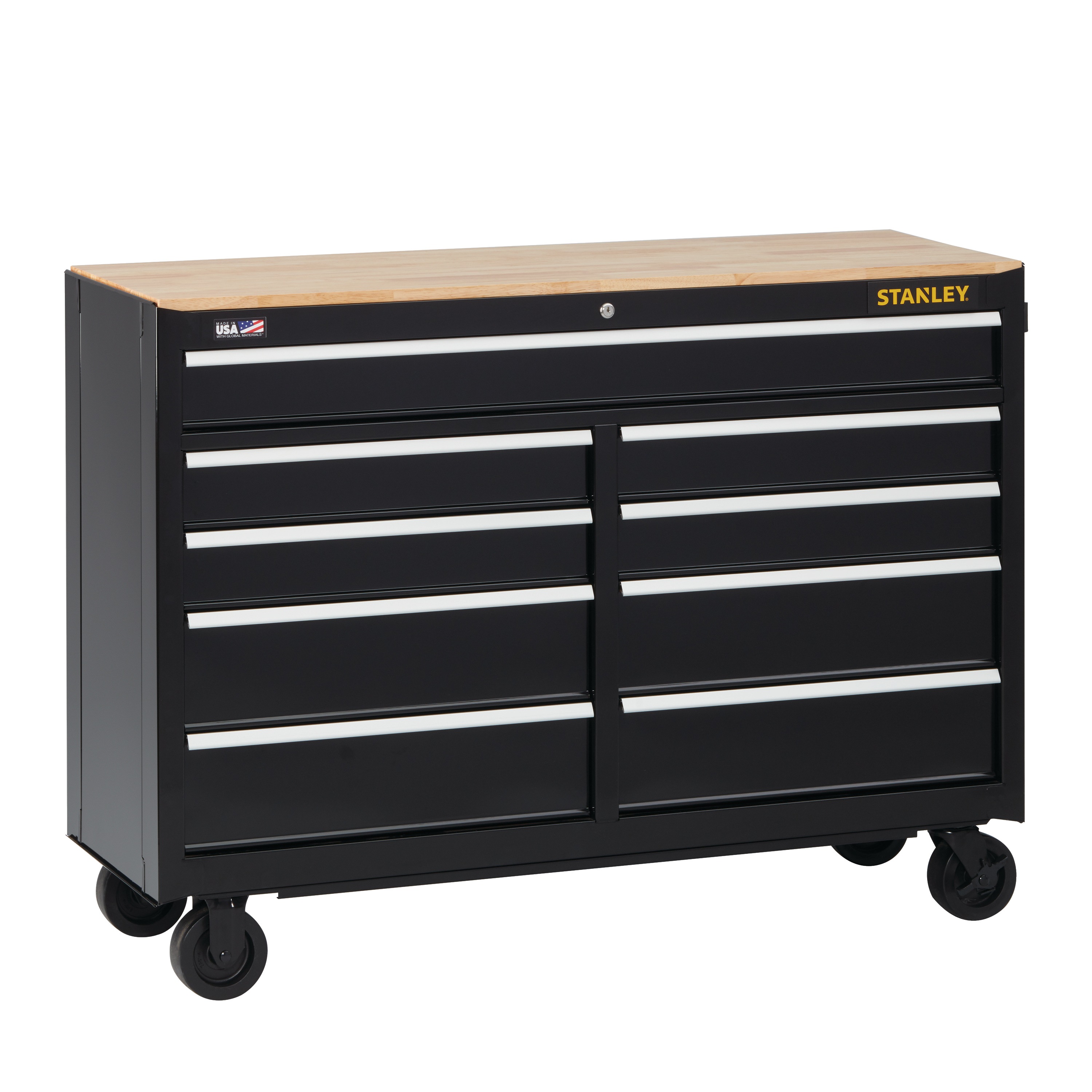 Stanley Tools - 300 Series 52 in W 9Drawer Mobile Workbench - STST25291BK
