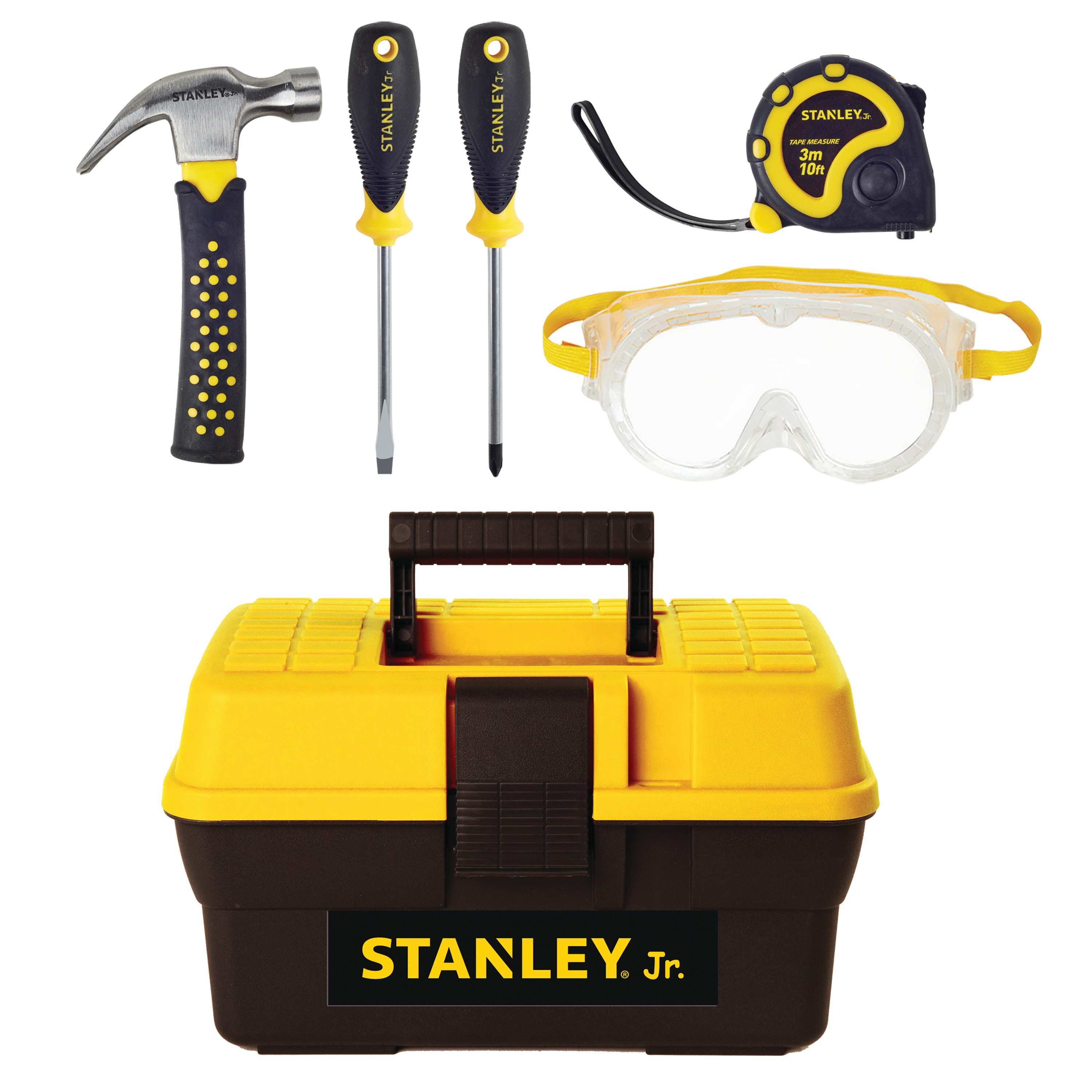 Stanley Tools - Kids Construction Toy Tool Set with Toolbox 5 PC - TBS001-05-SY