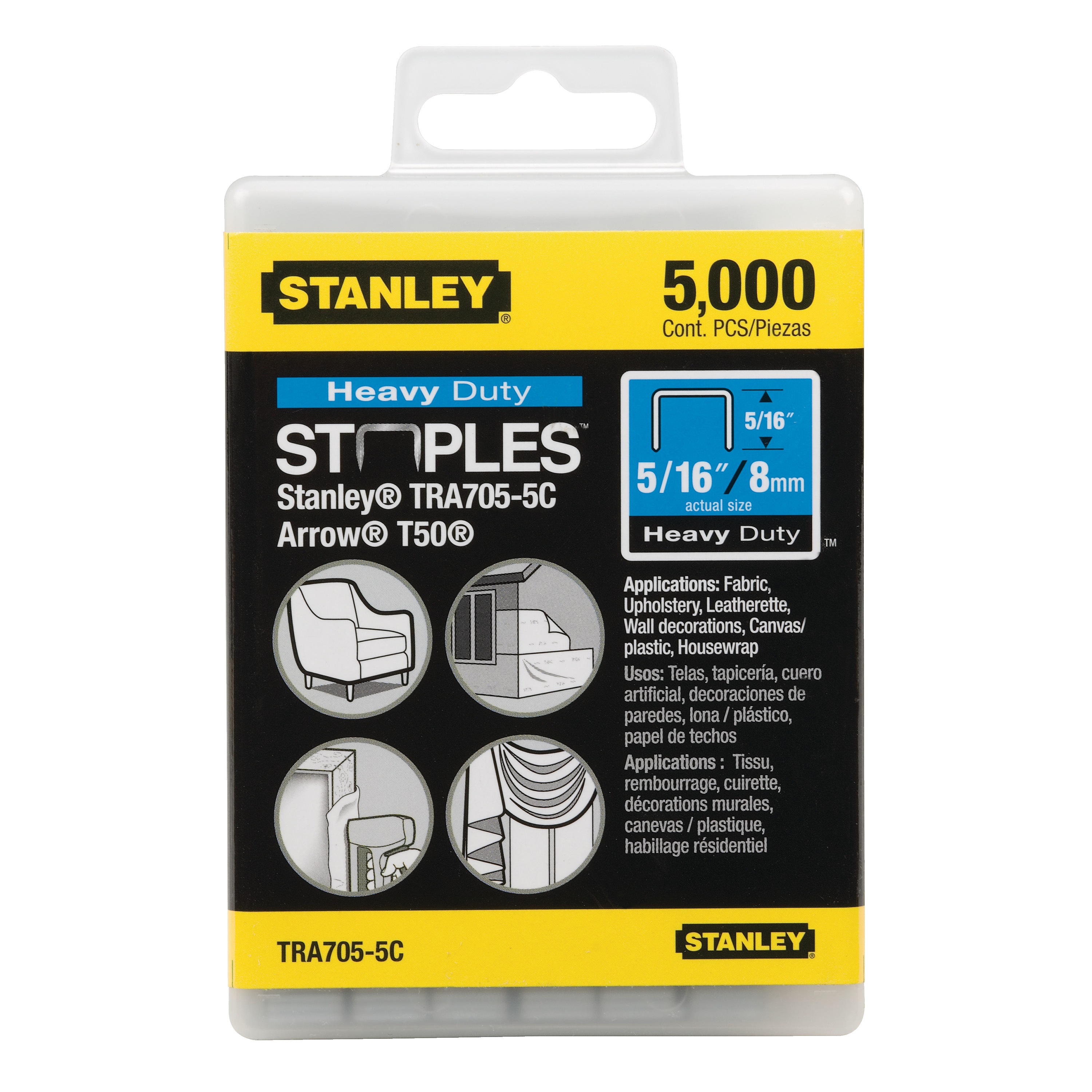 Stanley Tools - 5000 pc 516 in Heavy Duty Staples - TRA705-5C