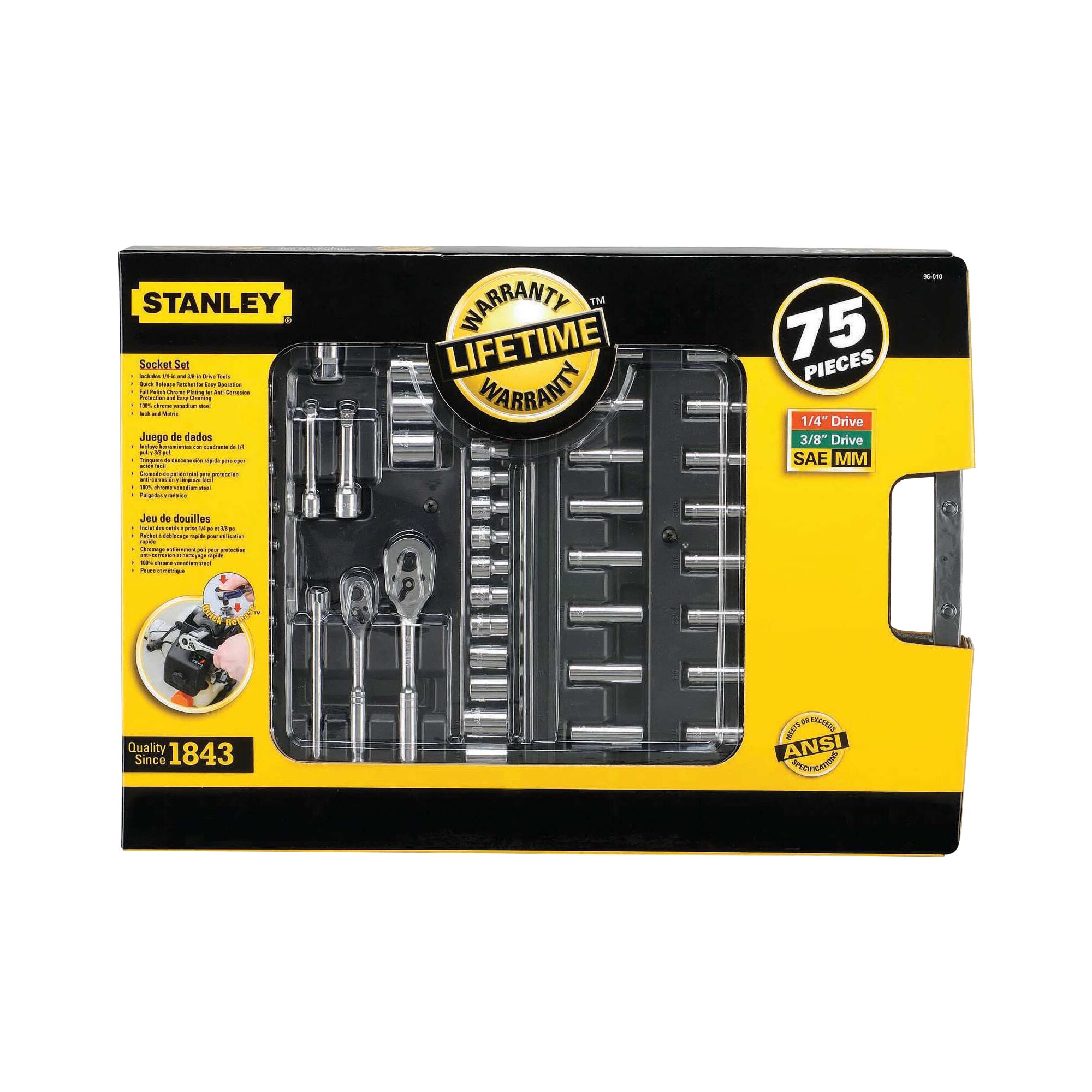 Husky 75 piece clearance mechanics tool set