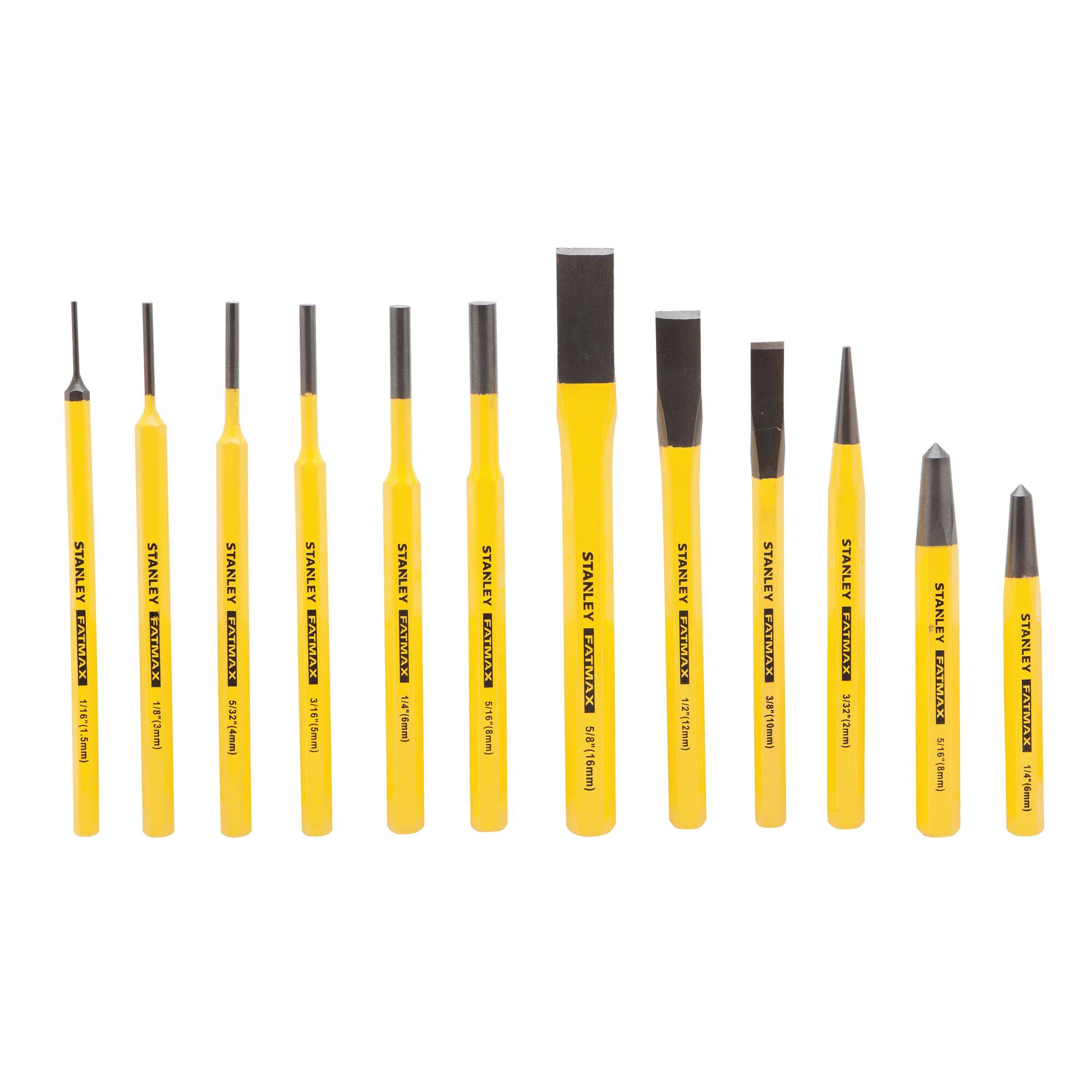 す*け様 SOLTICH88RFROUND FACER KORCHIMA SPE STANLEY® FATMAX® Punch and Chisel Set (12 pc) | STANLEY