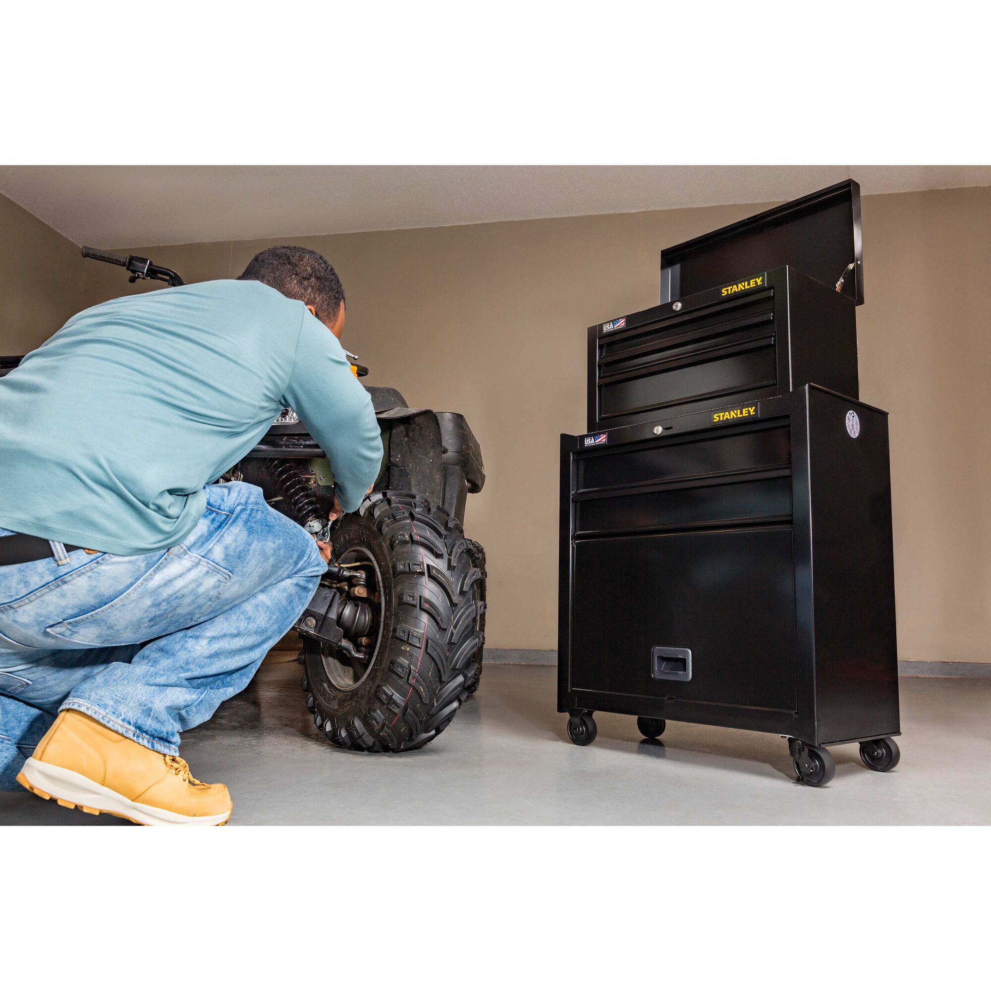Stanley 5 drawer tool on sale chest and cabinet